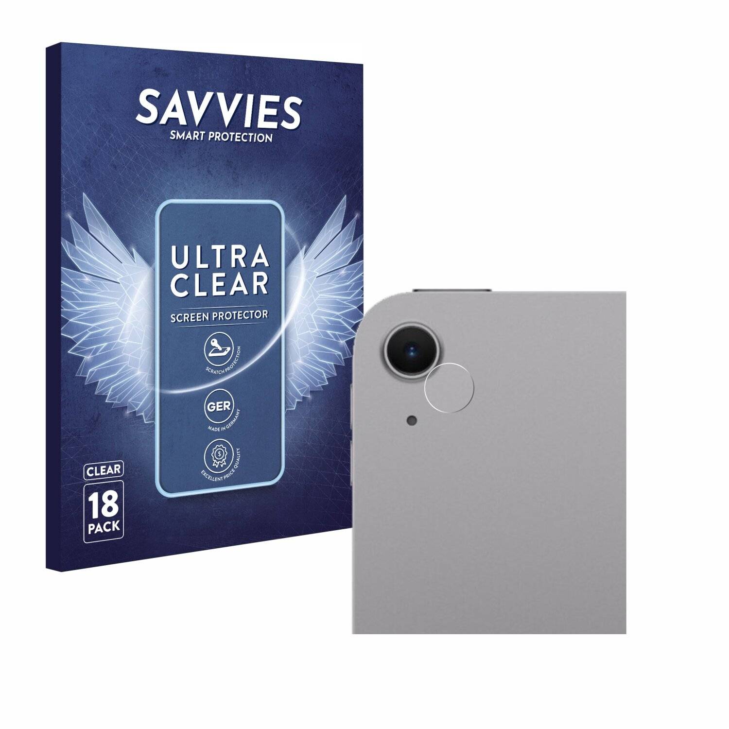 18x Savvies Displayschutz-Folie für Apple iPad Air 13 WiFi 2024 (NUR