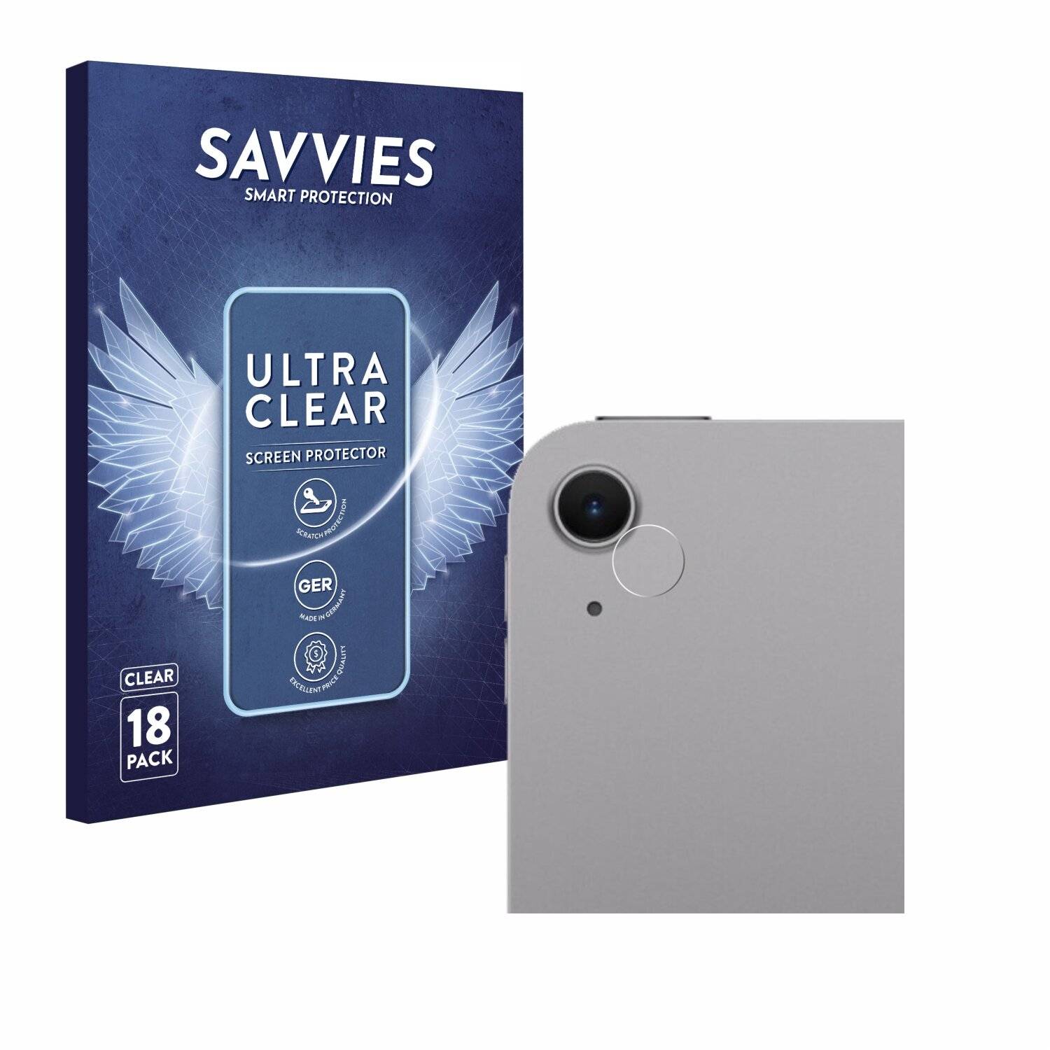 18x Savvies Displayschutz-Folie für Apple iPad Air 13 WiFi Cellular 2024 (NUR