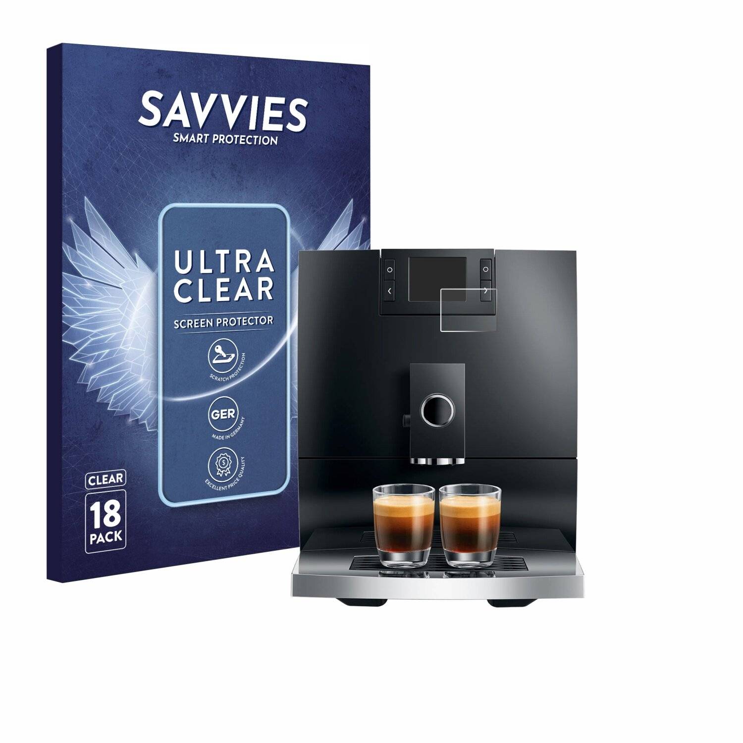 18x Savvies Displayschutz-Folie für Jura
