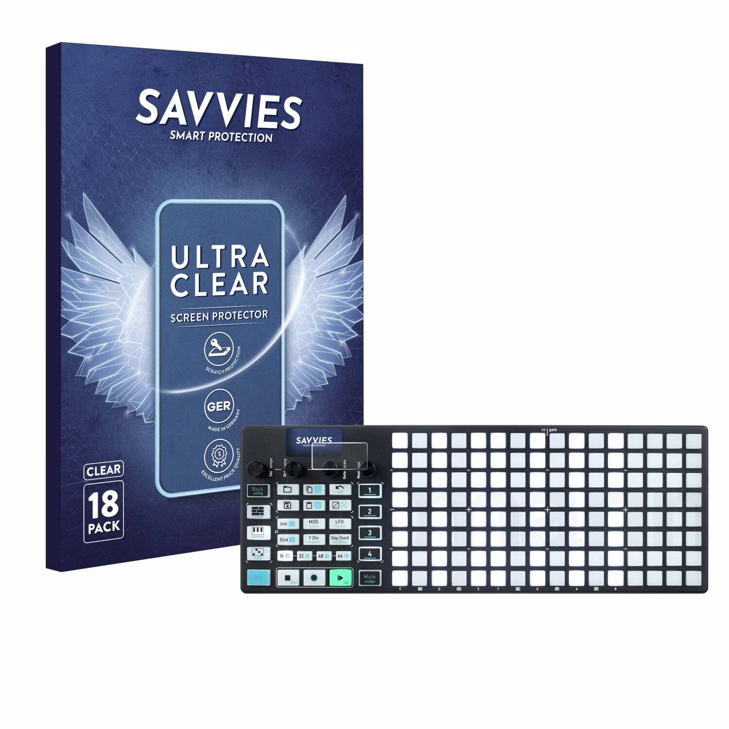 18x Savvies Displayschutz-Folie für OXI Instruments