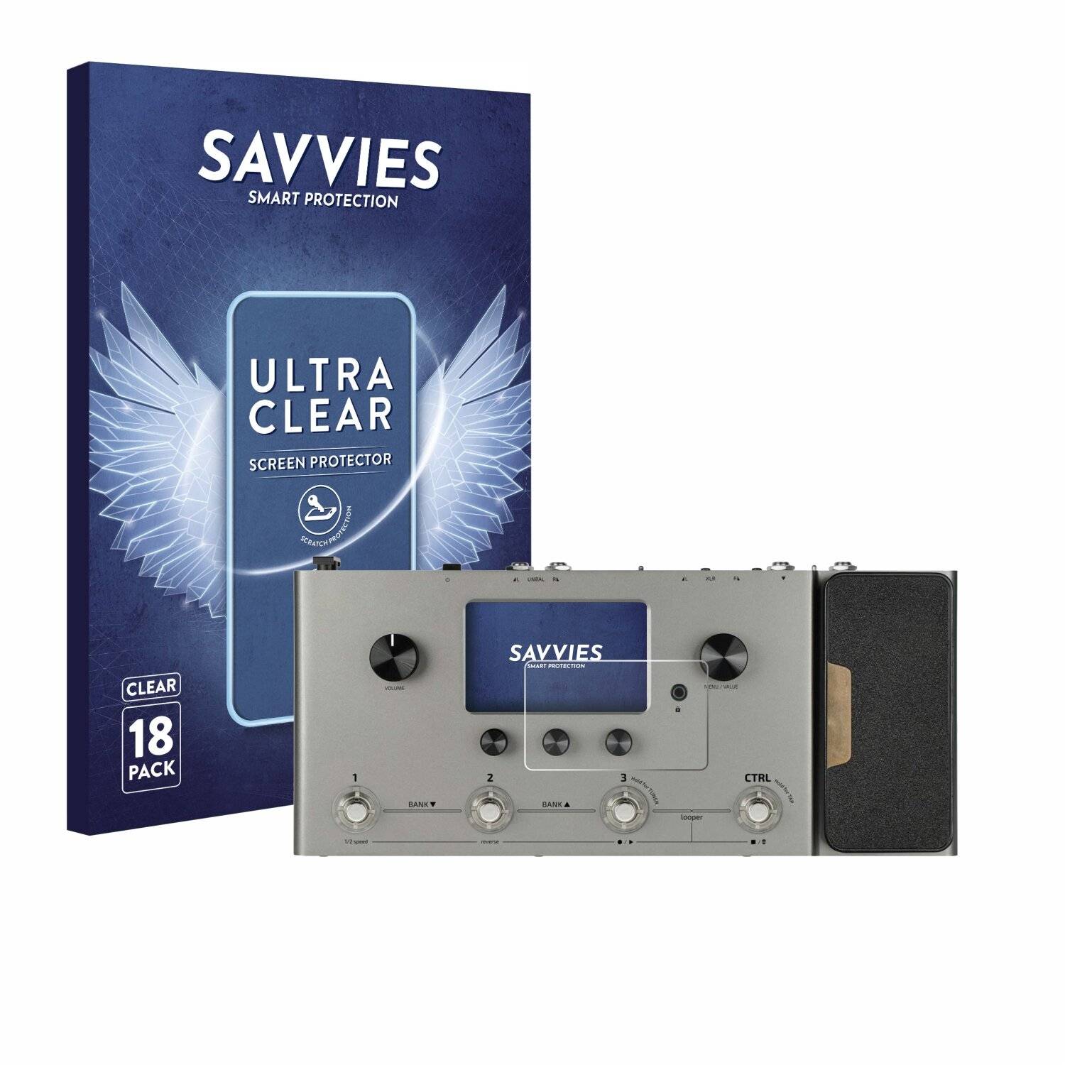 18x Savvies Displayschutz-Folie für Hotone Ampero Silver