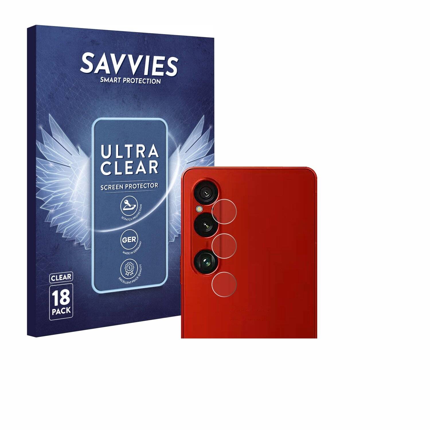 18x Savvies Displayschutz-Folie für Sony Xperia 1 VI (NUR