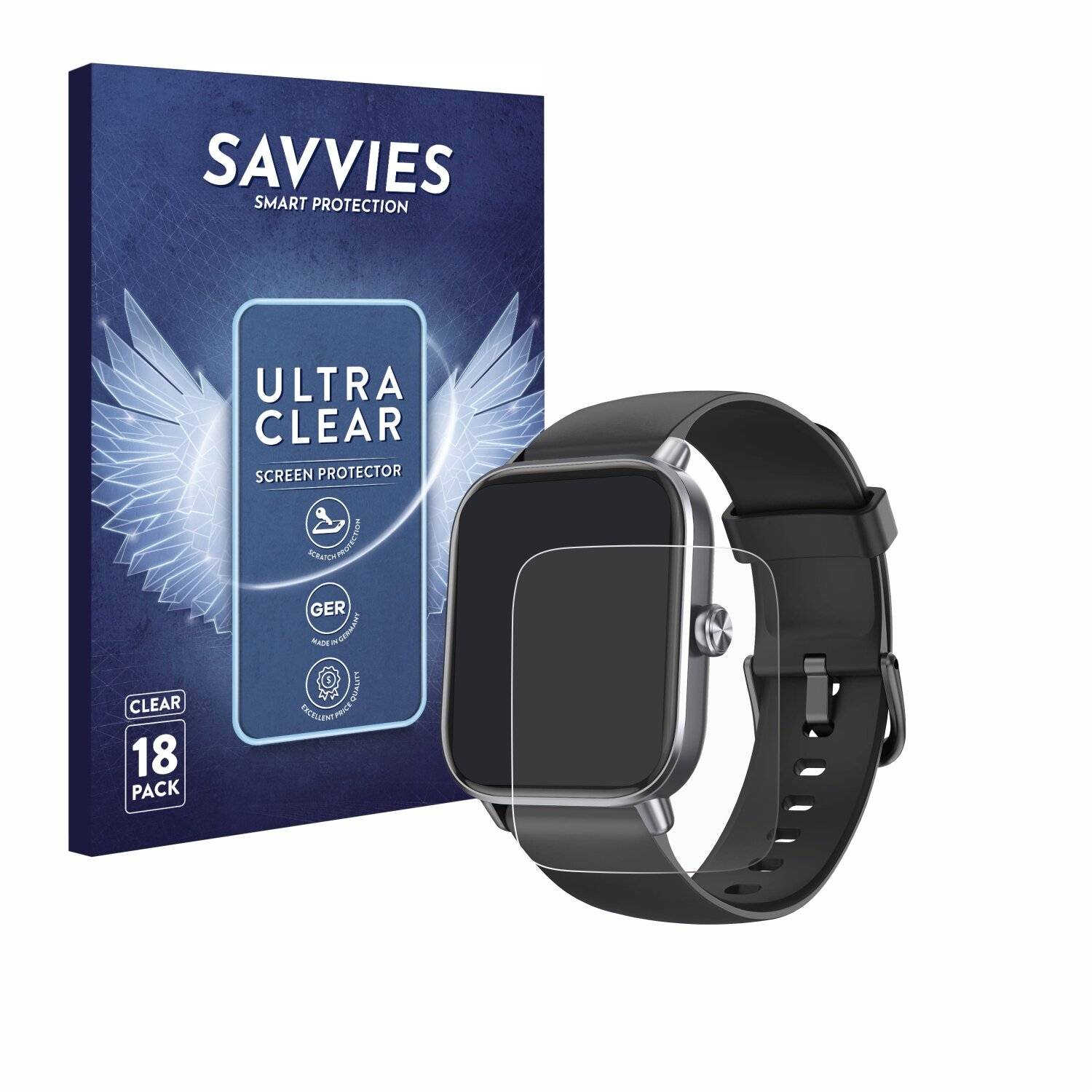 18x Savvies Displayschutz-Folie für Amzhero IDW16