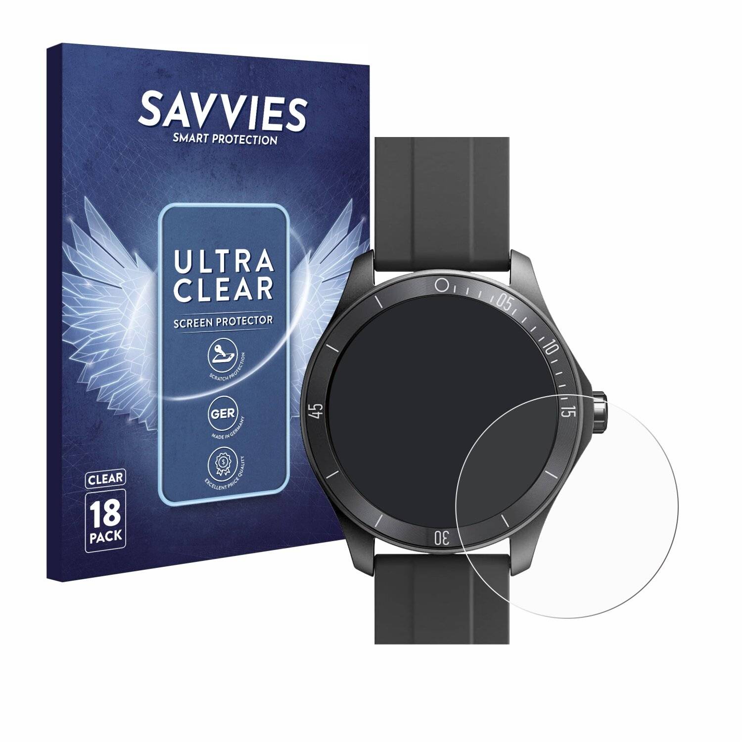 18x Savvies Displayschutz-Folie für Toobur