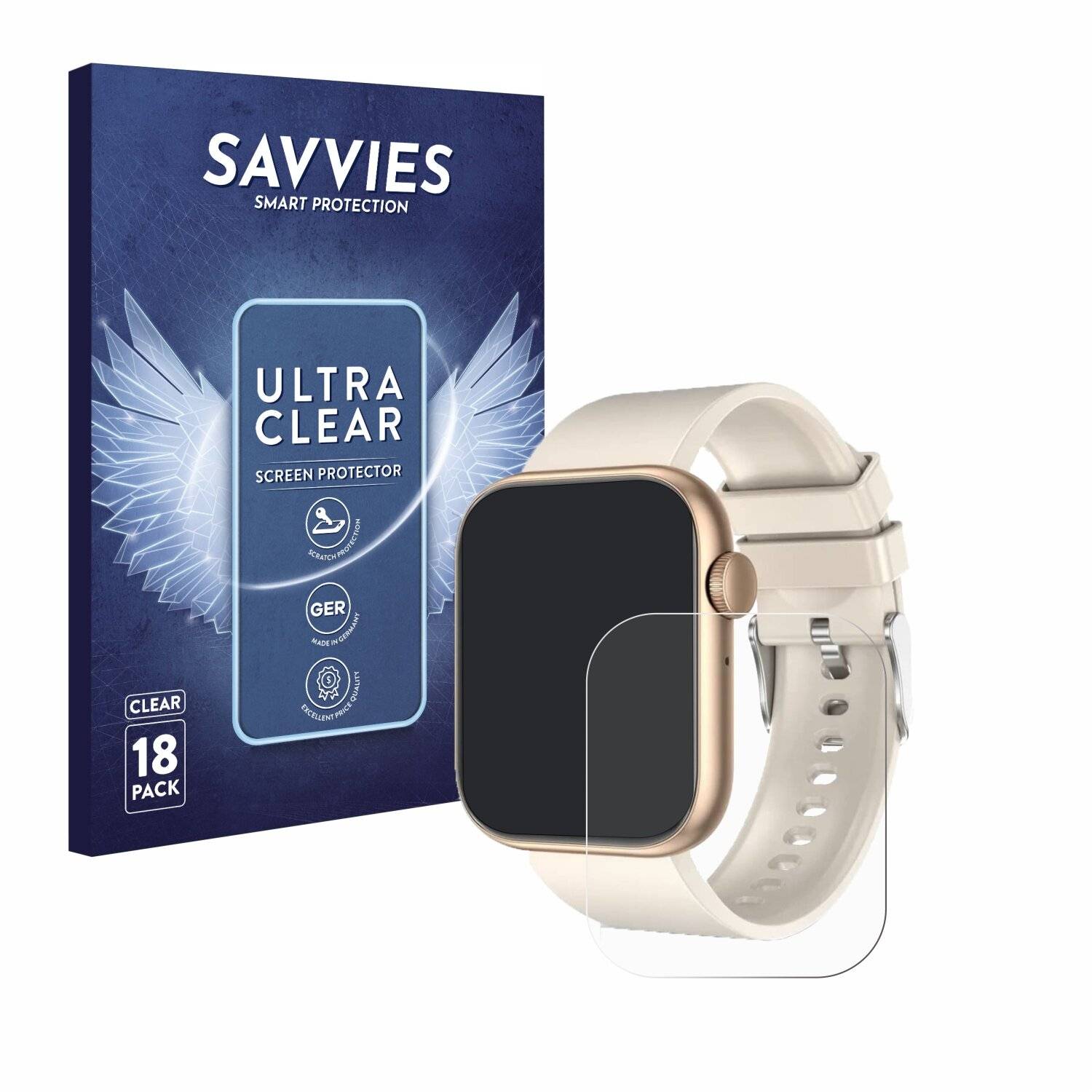 18x Savvies Displayschutz-Folie für Deunis X7