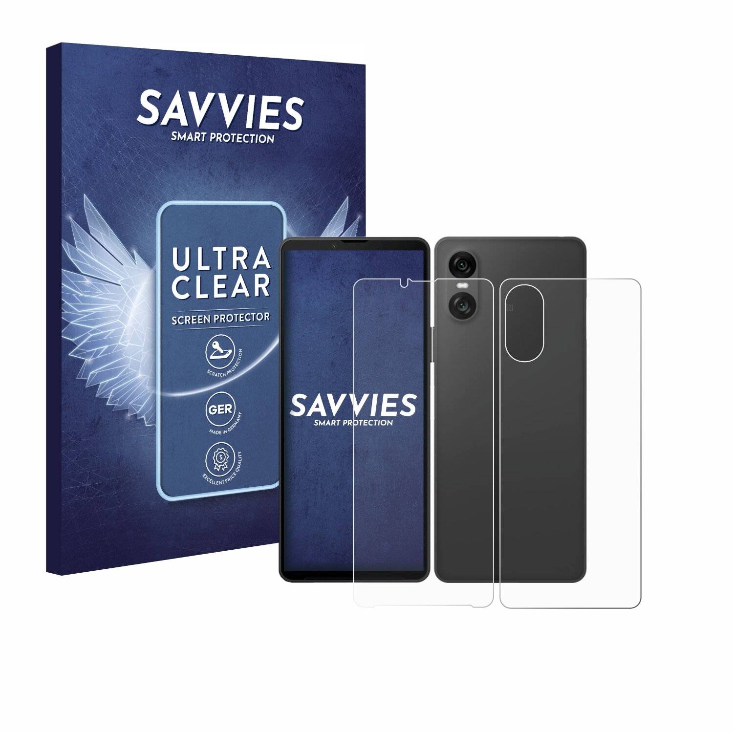 18x Savvies Displayschutz-Folie für Sony Xperia 10 VI