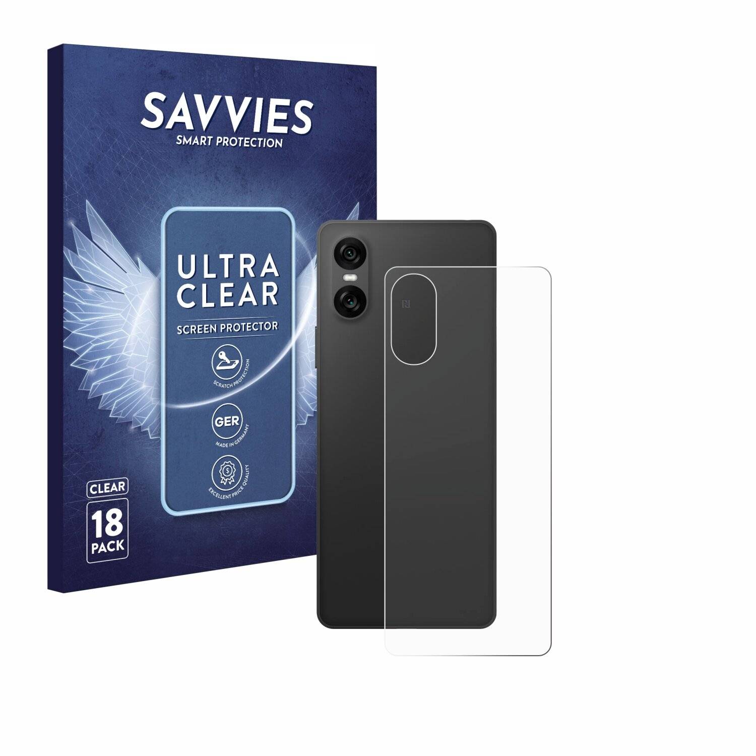 18x Savvies Displayschutz-Folie für Sony Xperia 10 VI
