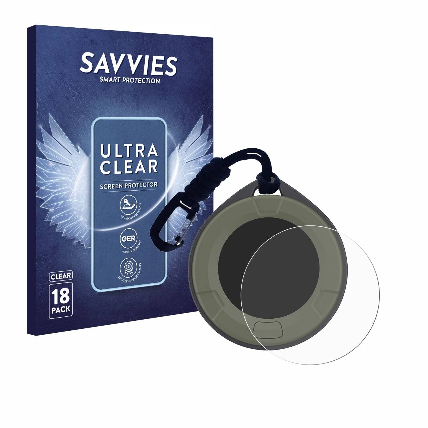 18x Savvies Displayschutz-Folie für lsenlty portable CO2