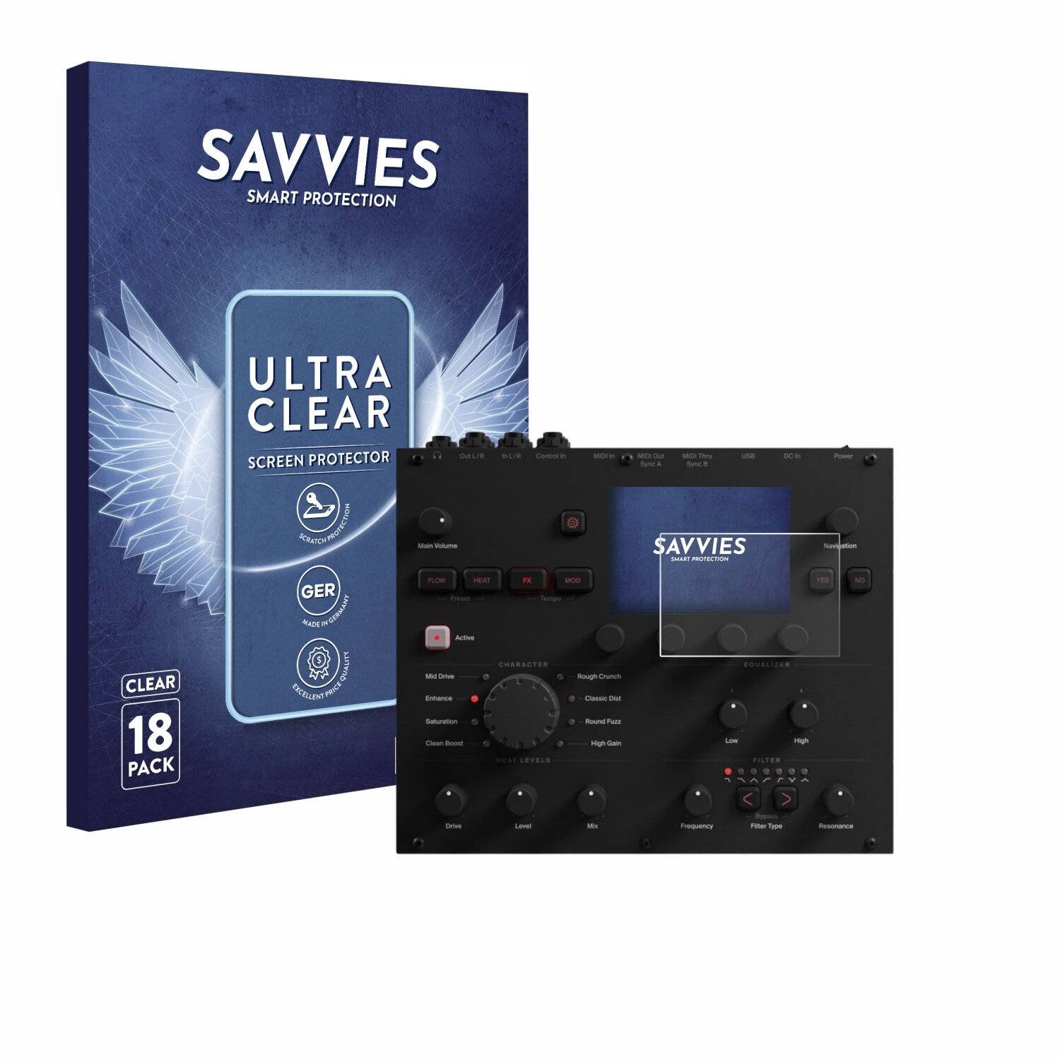 18x Savvies Displayschutz-Folie für Elektron Analog Heat