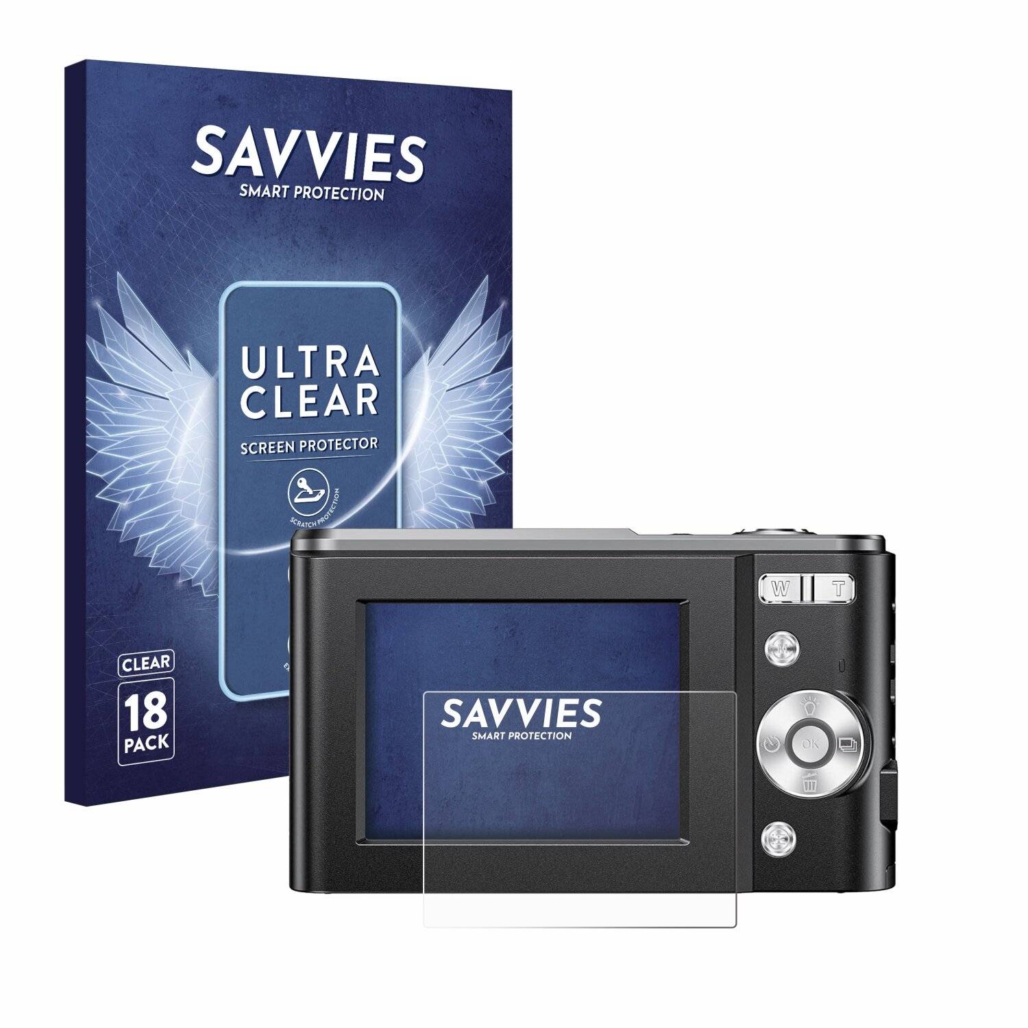 18x Savvies Displayschutz-Folie für Nicamery