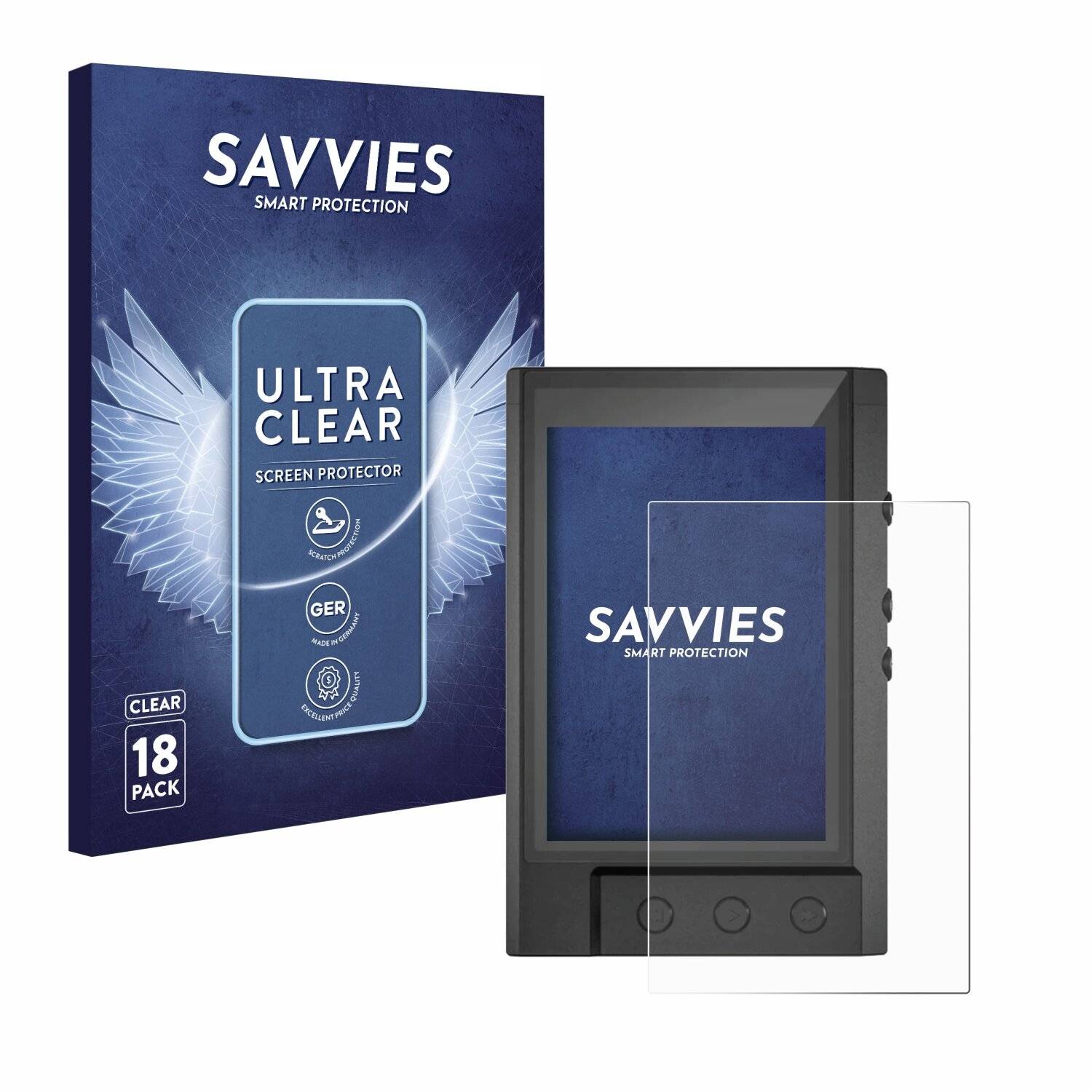 18x Savvies Displayschutz-Folie für TempoTec