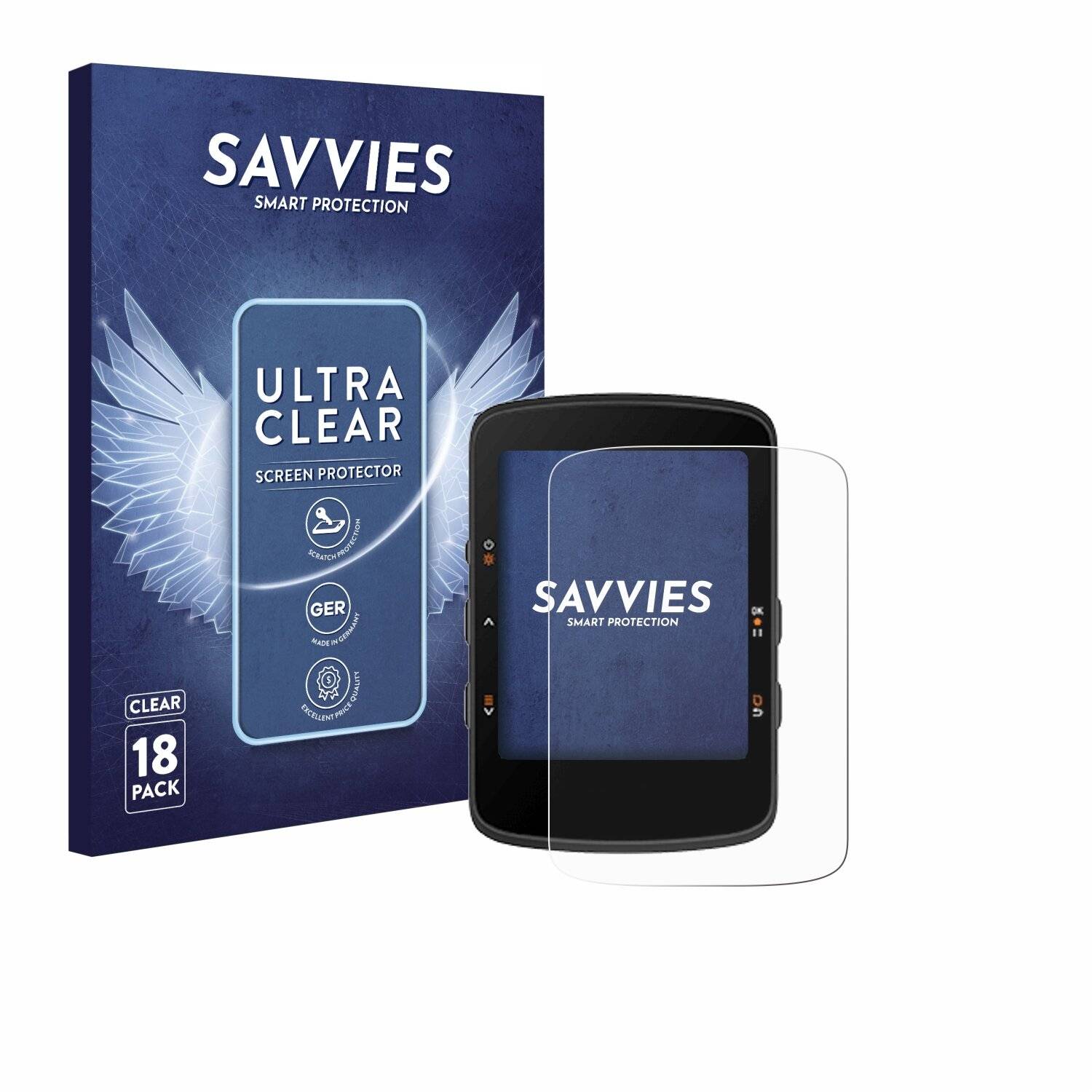 18x Savvies Displayschutz-Folie für Bryton Rider