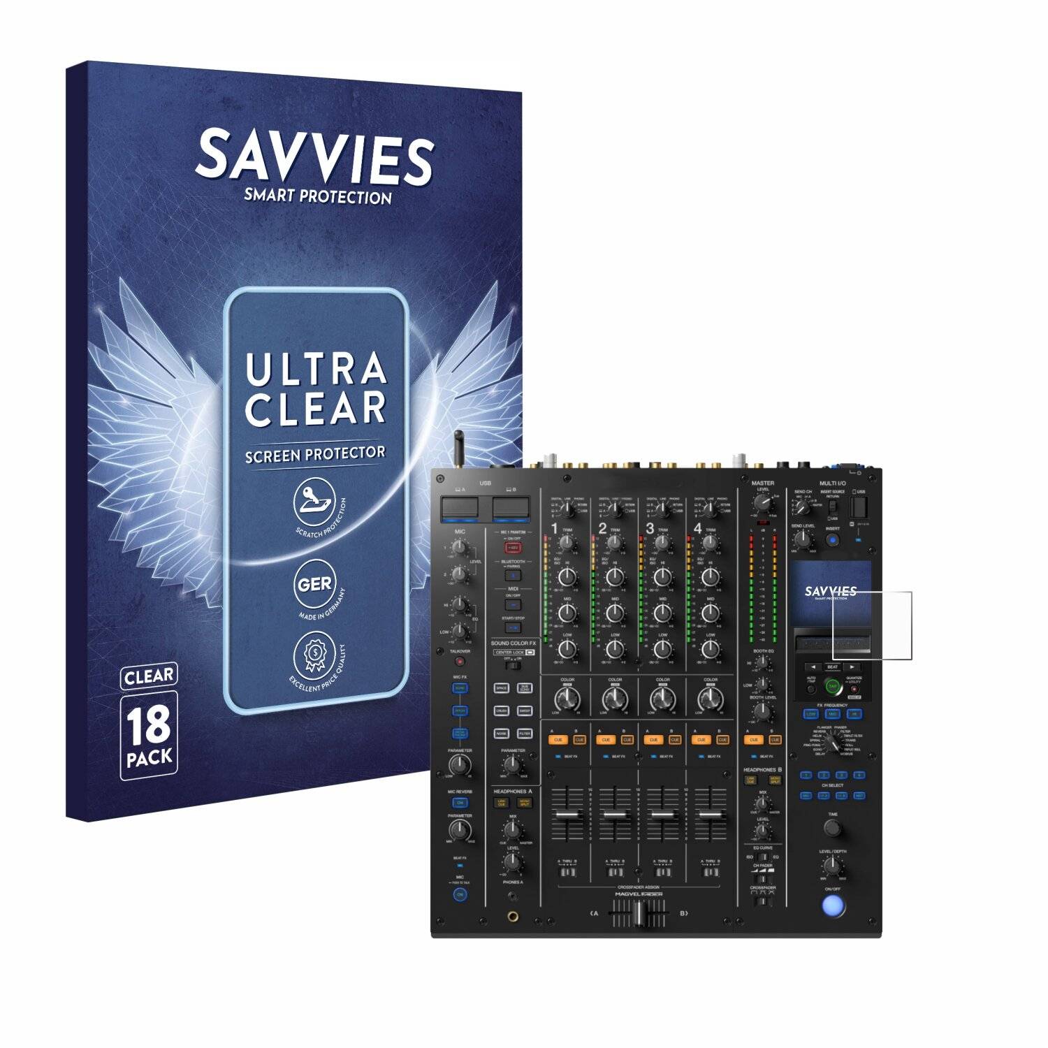 18x Savvies Displayschutz-Folie für Pioneer DJM