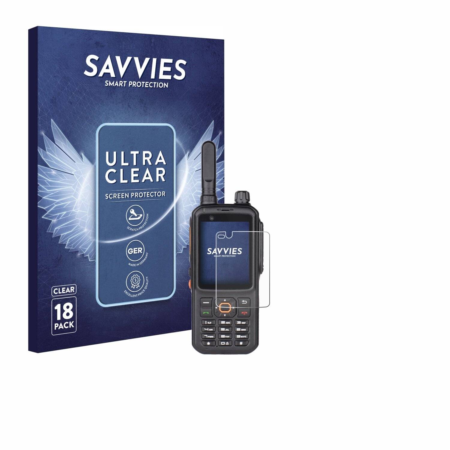 18x Savvies Displayschutz-Folie für Inrico