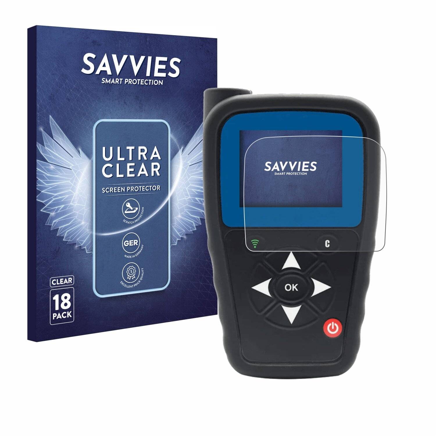 18x Savvies Displayschutz-Folie für Topdon TP