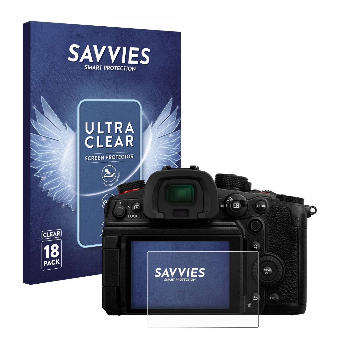 18x Savvies Displayschutz-Folie für Panasonic Lumix