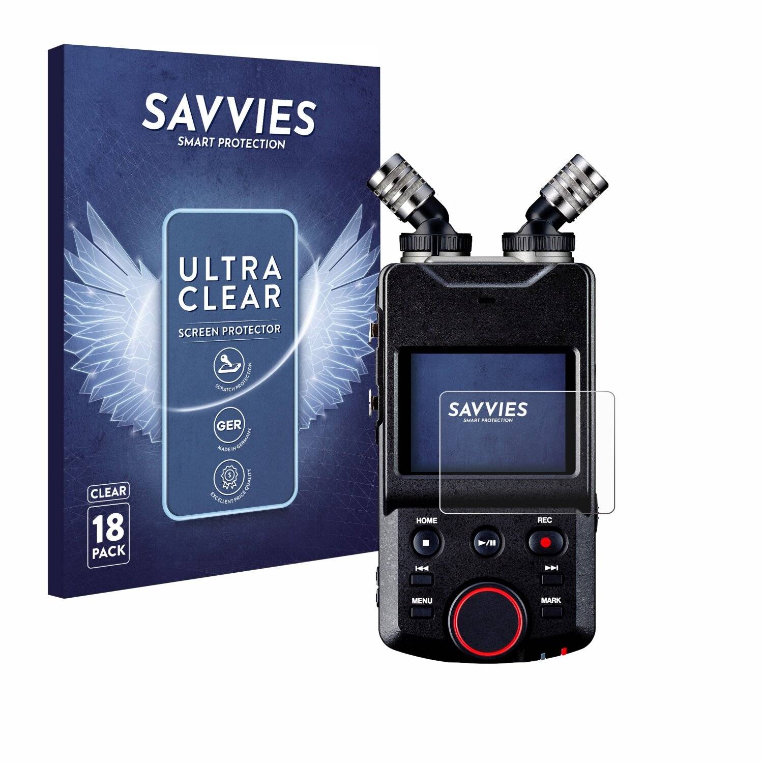 18x Savvies Displayschutz-Folie für Tascam Portacapture