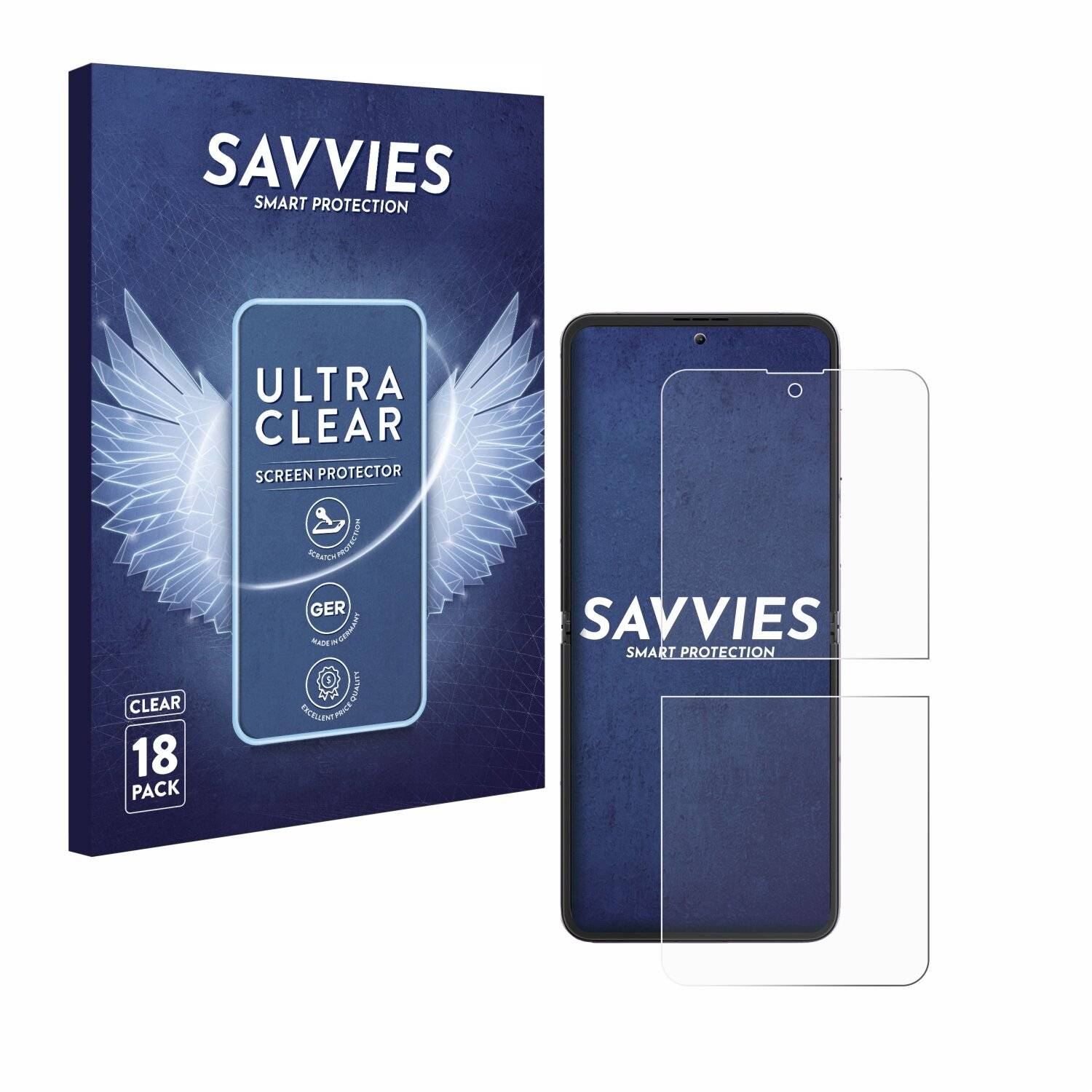 18x Savvies Displayschutz-Folie für Blackview Hero 10 (Vorderes