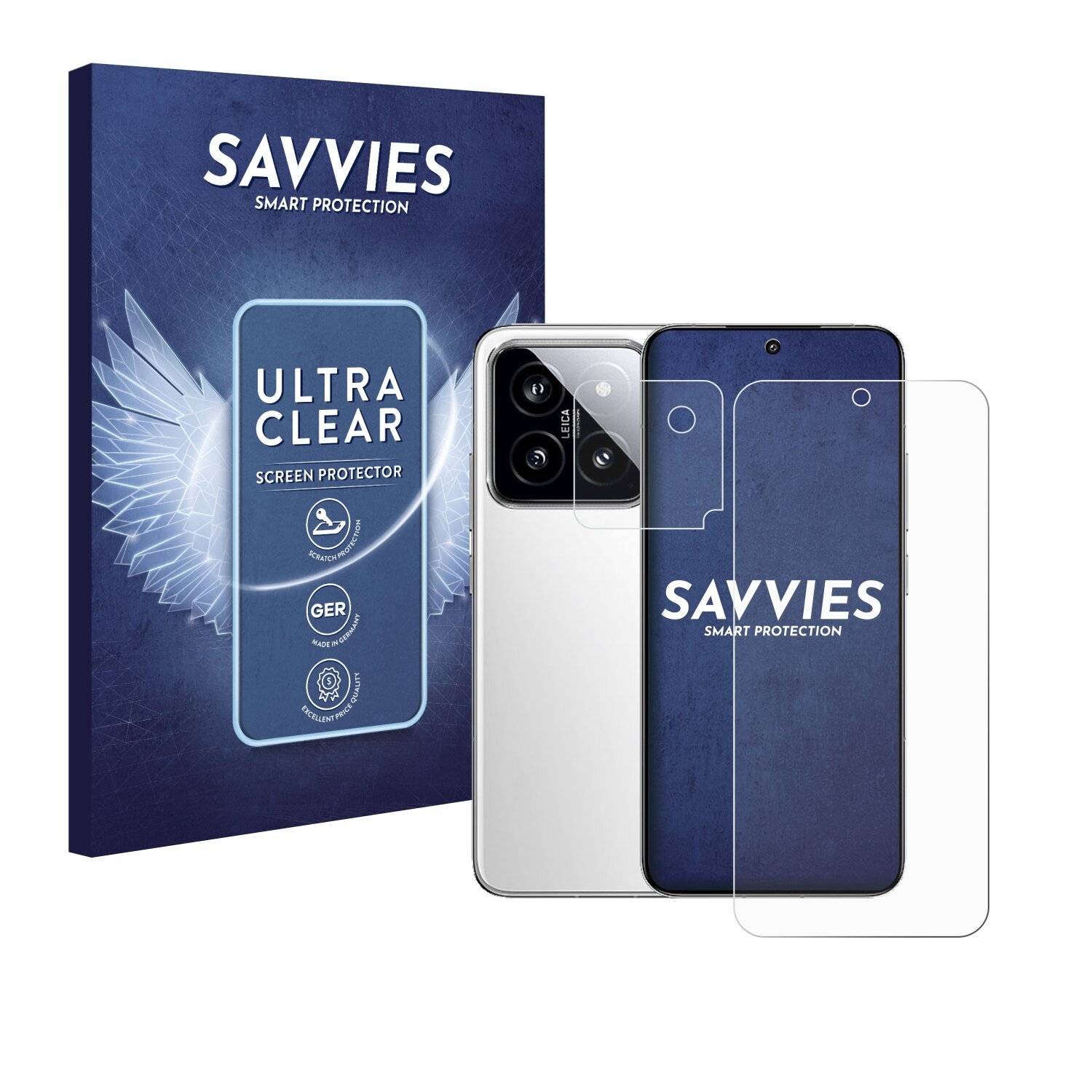 18x Savvies Displayschutz-Folie für Xiaomi 14