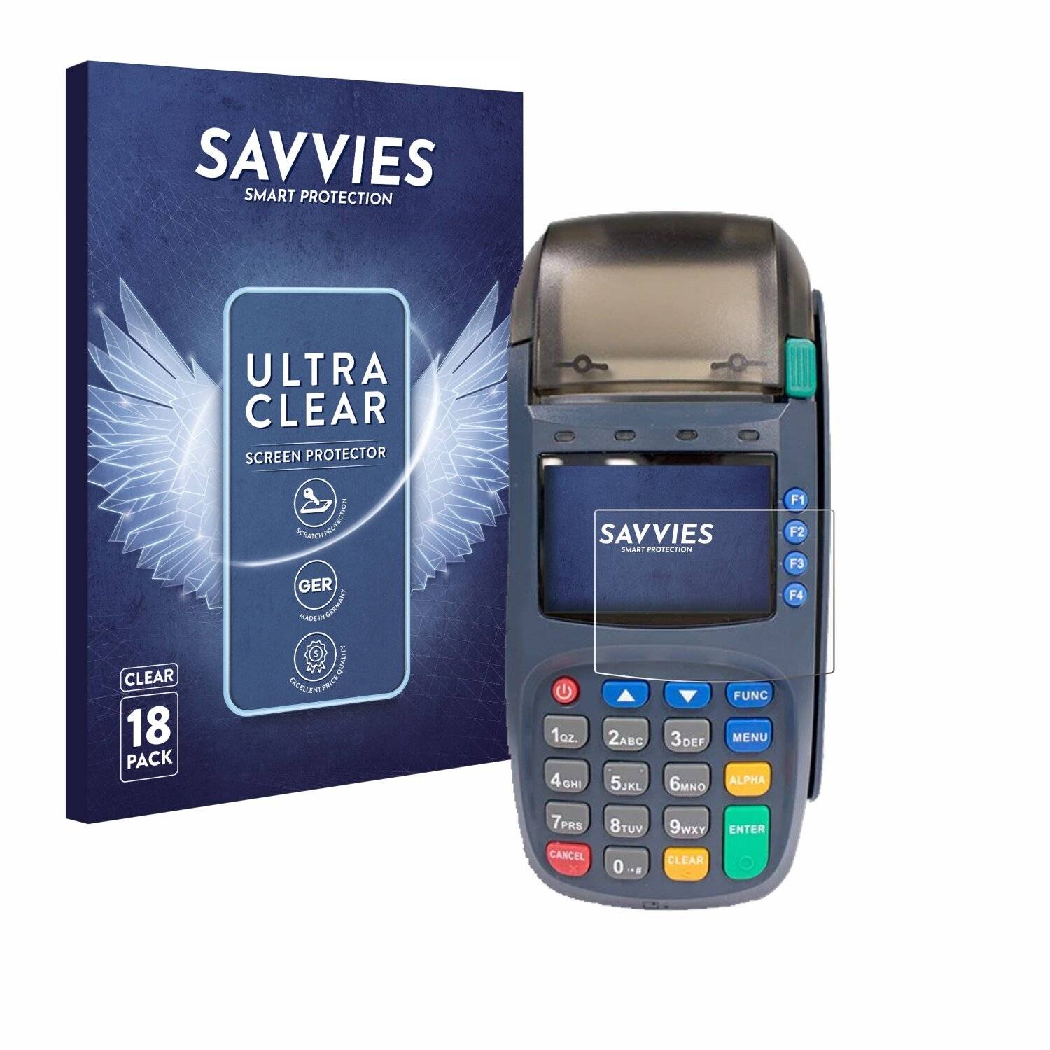 18x Savvies Displayschutz-Folie für Pax S80