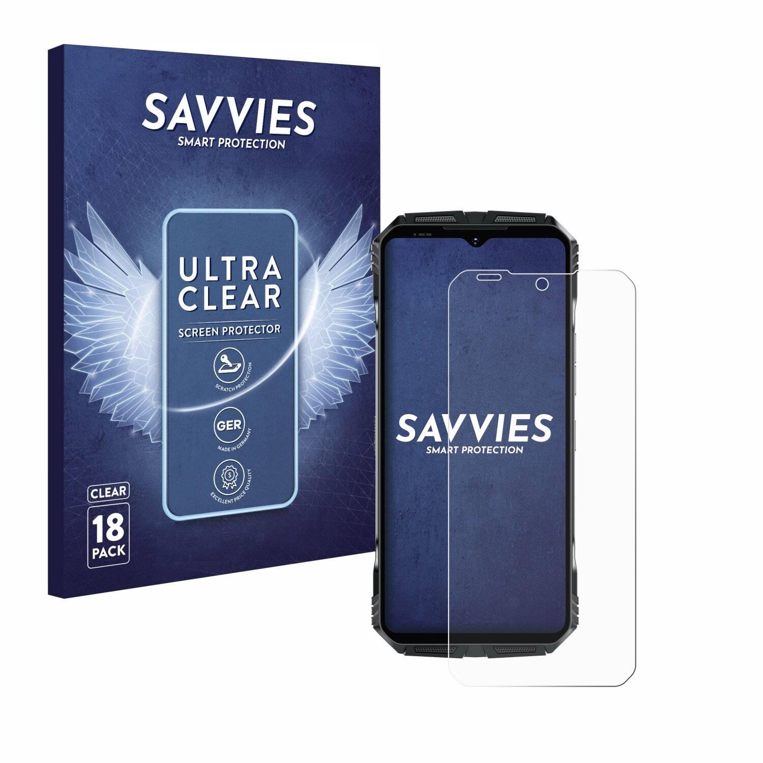 18x Savvies Displayschutz-Folie für Doogee