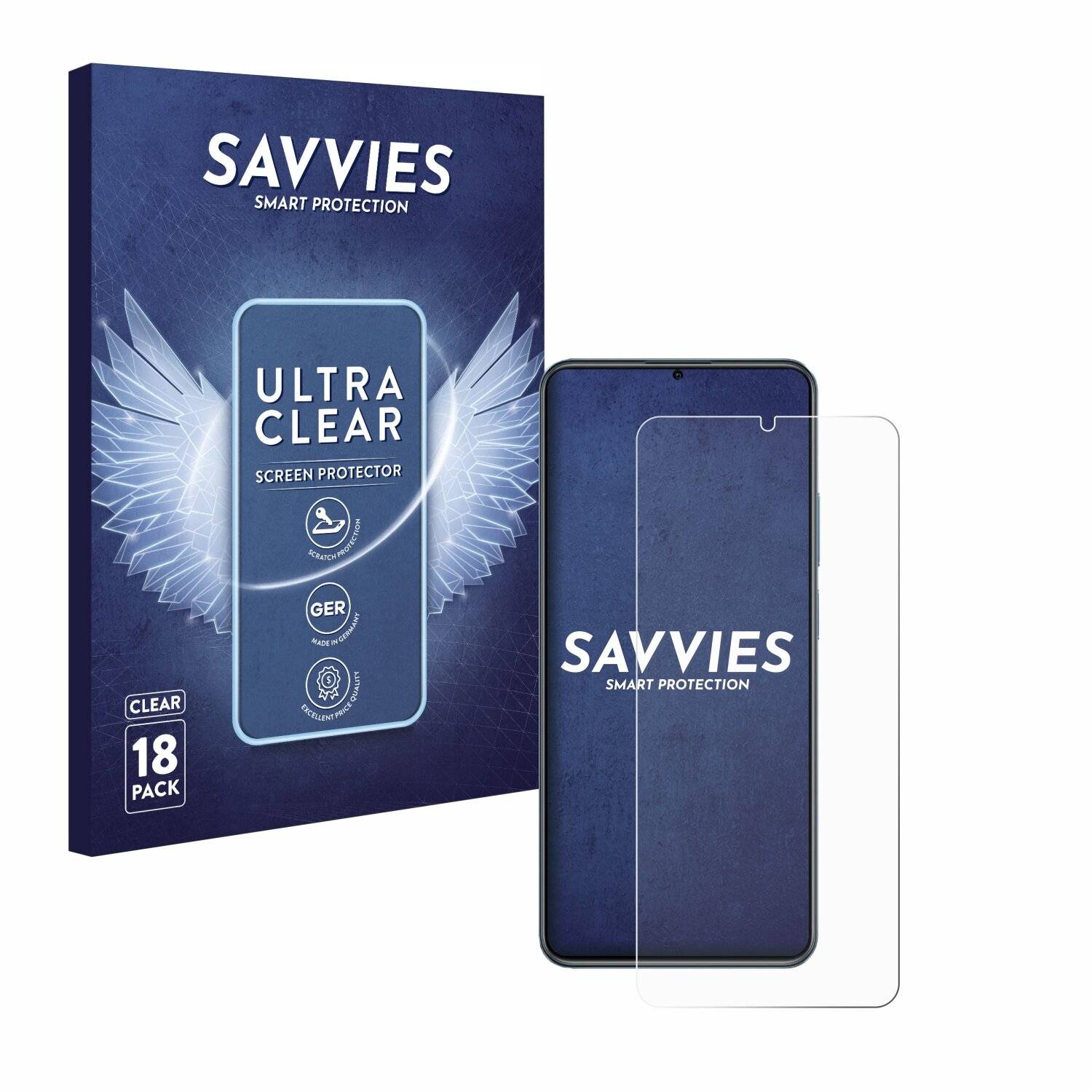18x Savvies Displayschutz-Folie für realme