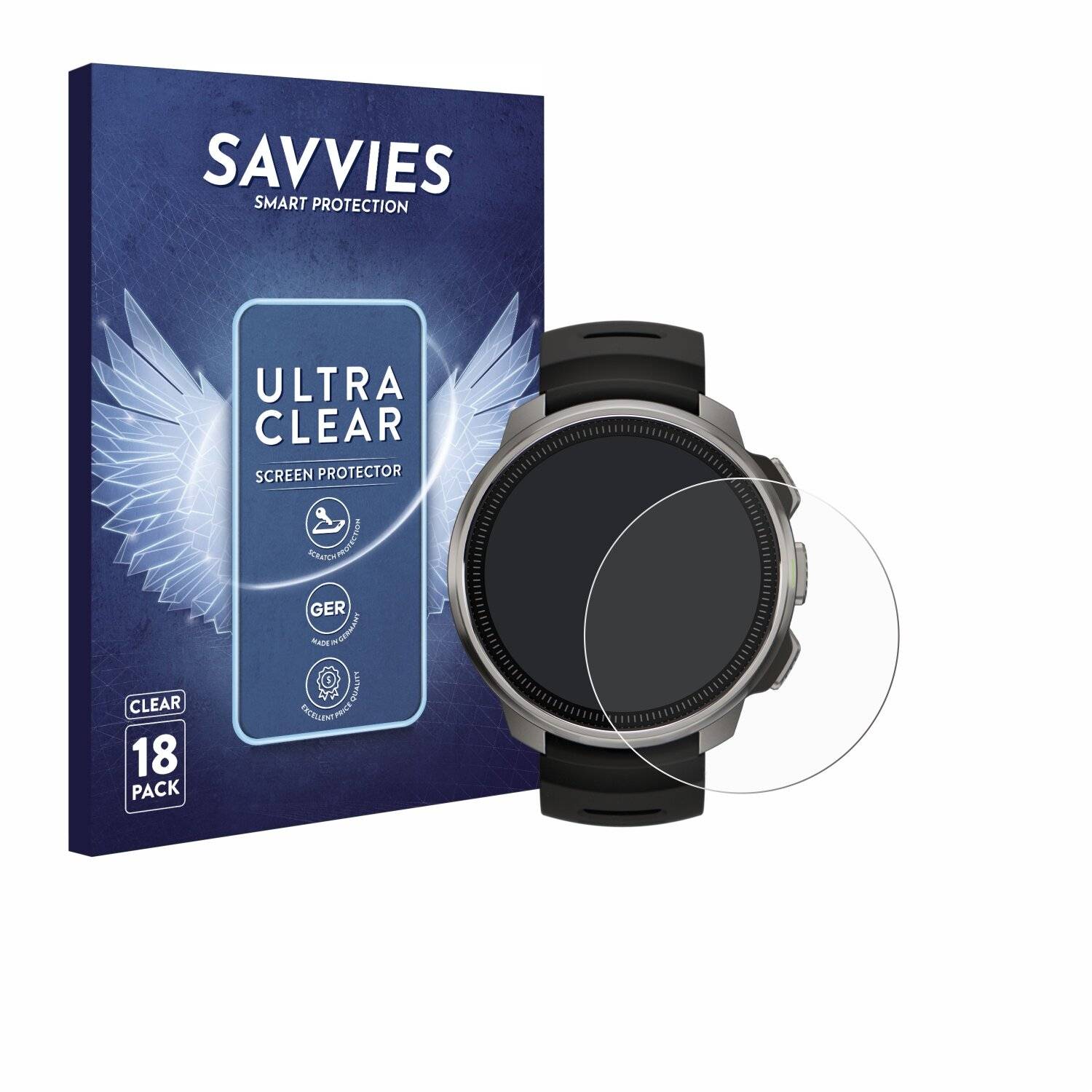 18x Savvies Displayschutz-Folie für Suunto