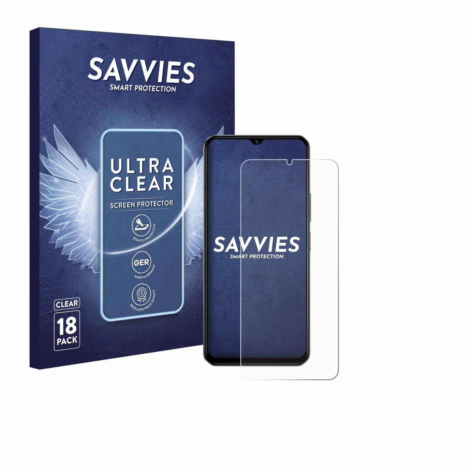 18x Savvies Displayschutz-Folie für Vivo T3
