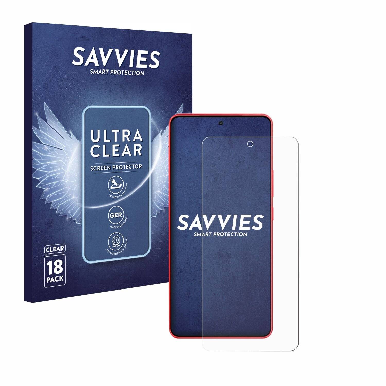 18x Savvies Displayschutz-Folie für Vivo iQOO Neo 9s Pro