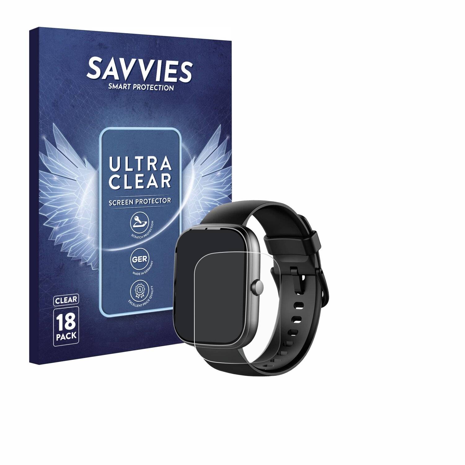 18x Savvies Displayschutz-Folie für Uaue T60