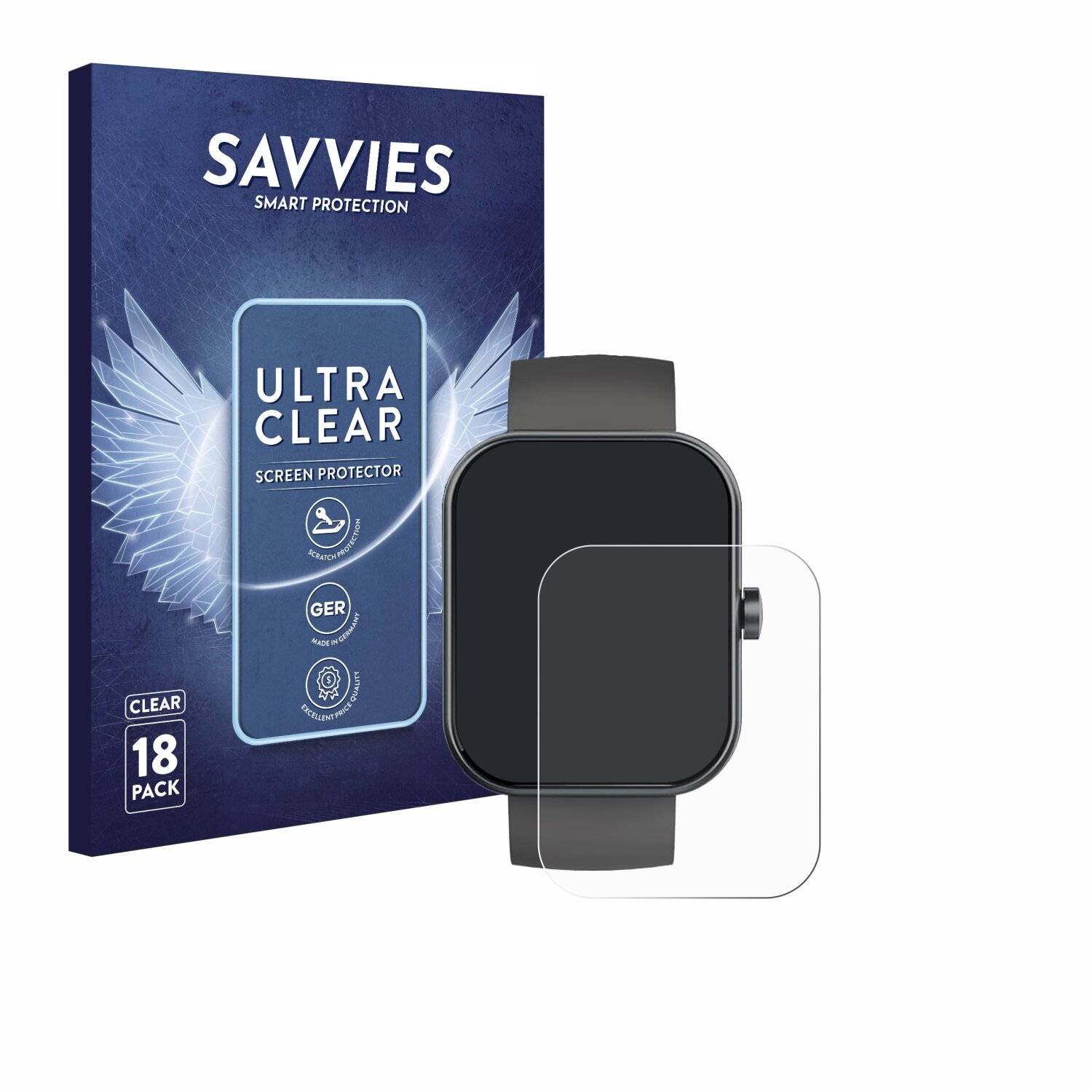 18x Savvies Displayschutz-Folie für zakotu Y66