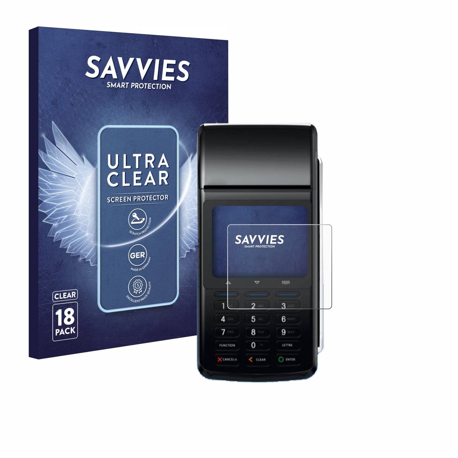 18x Savvies Displayschutz-Folie für Pax
