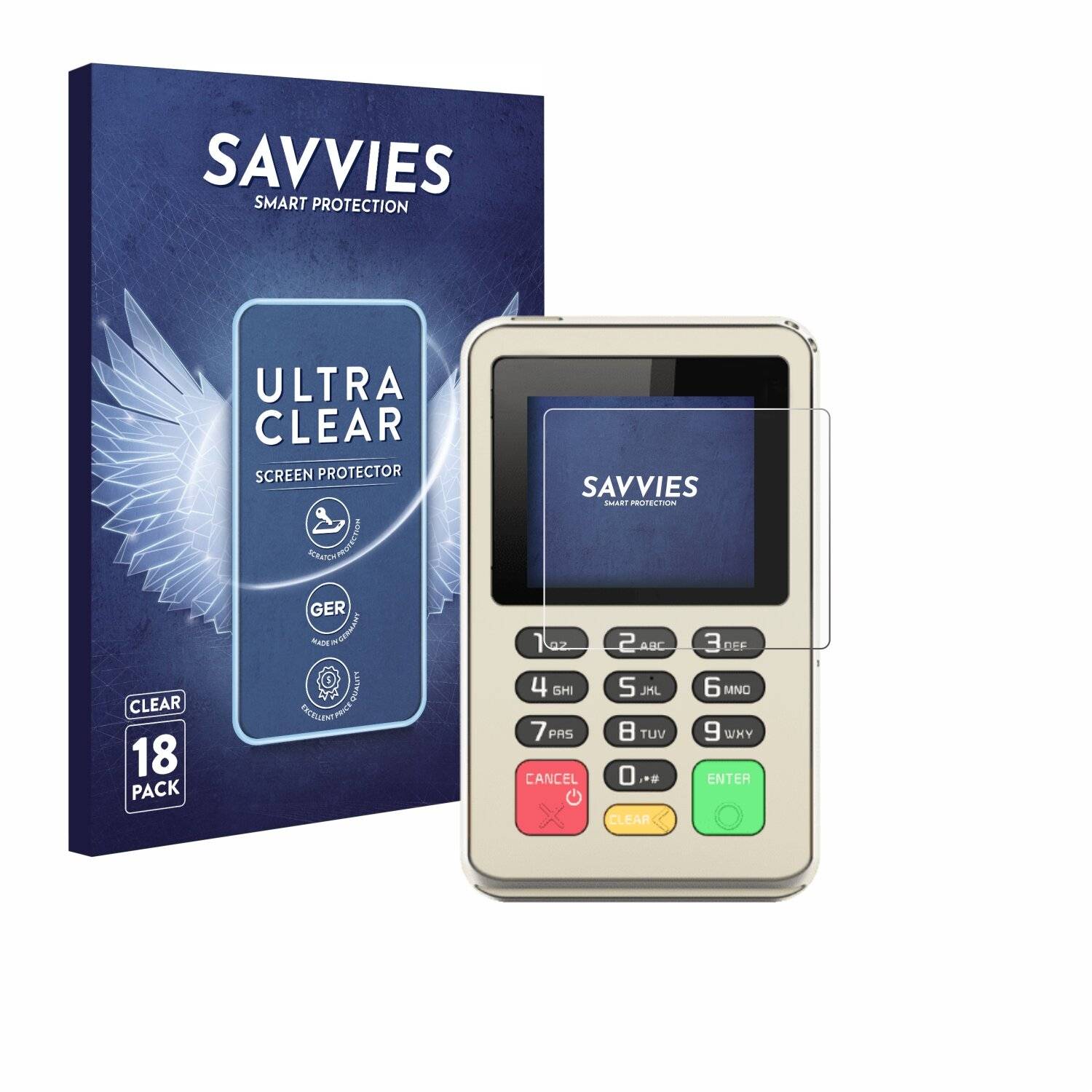 18x Savvies Displayschutz-Folie für Pax