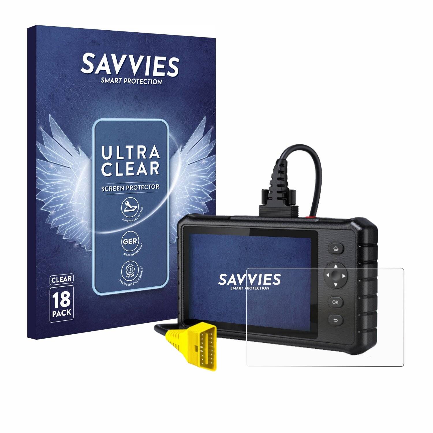 18x Savvies Displayschutz-Folie für Launch CRP 349