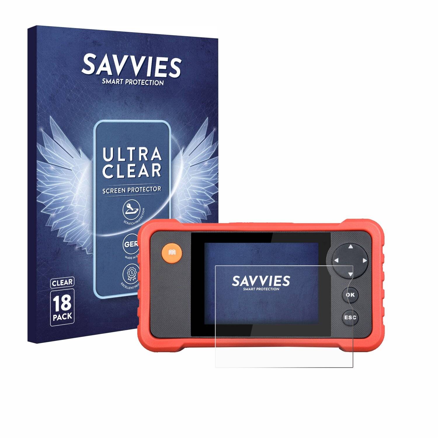18x Savvies Displayschutz-Folie für Launch