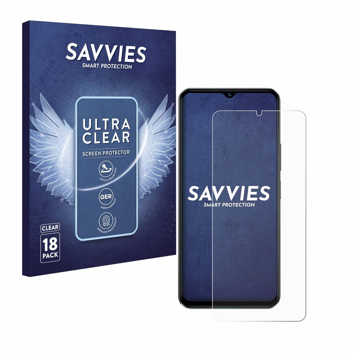 18x Savvies Displayschutz-Folie für Vivo iQOO Z9
