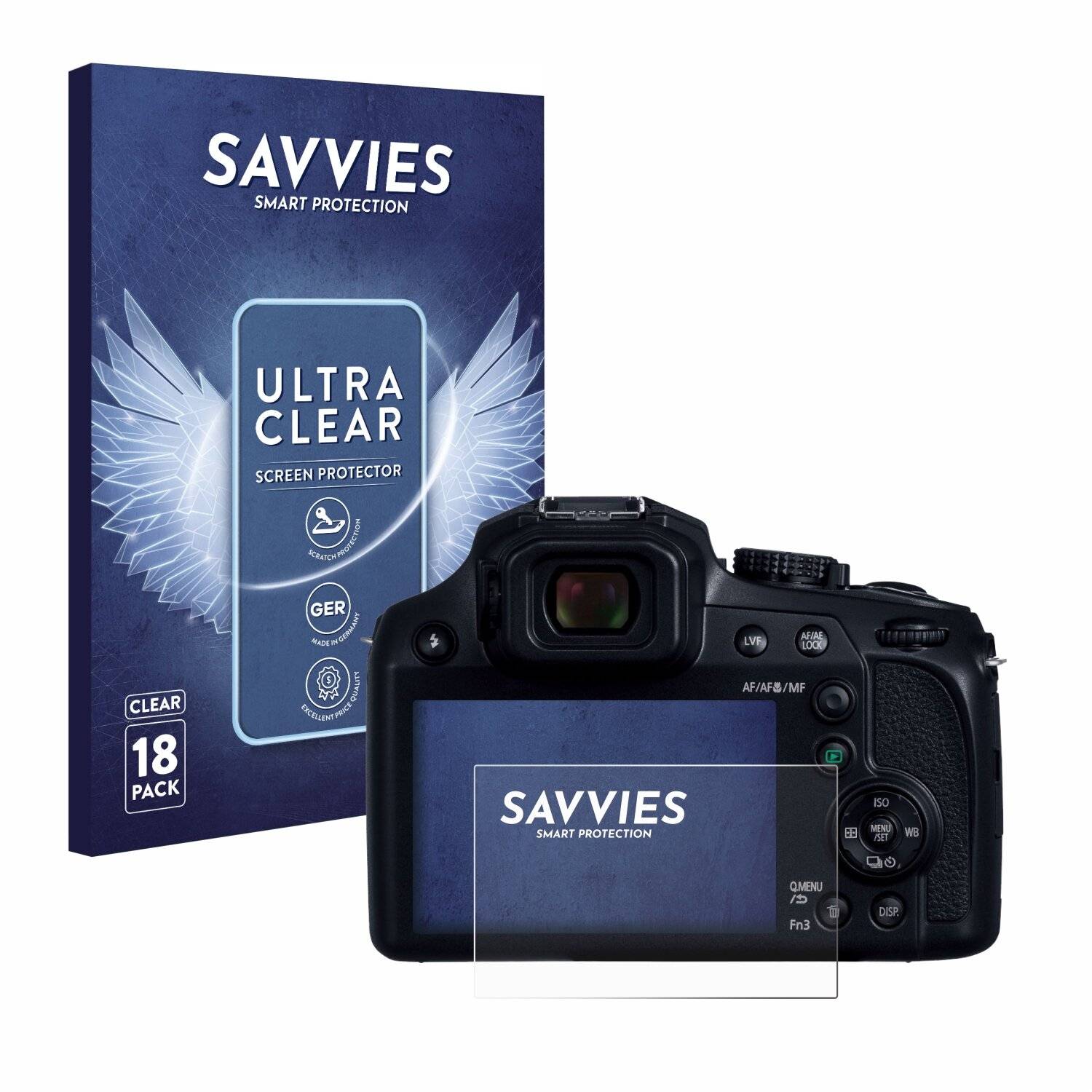 18x Savvies Displayschutz-Folie für Panasonic Lumix