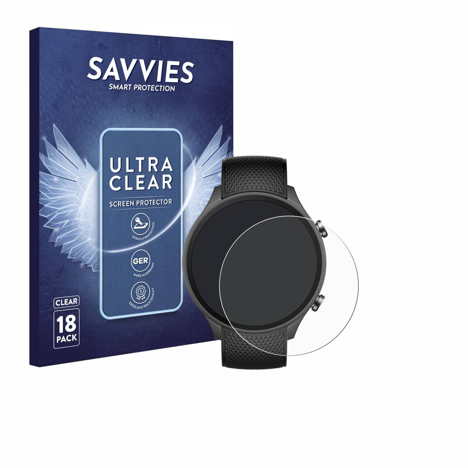 18x Savvies Displayschutz-Folie für OnePlus watch