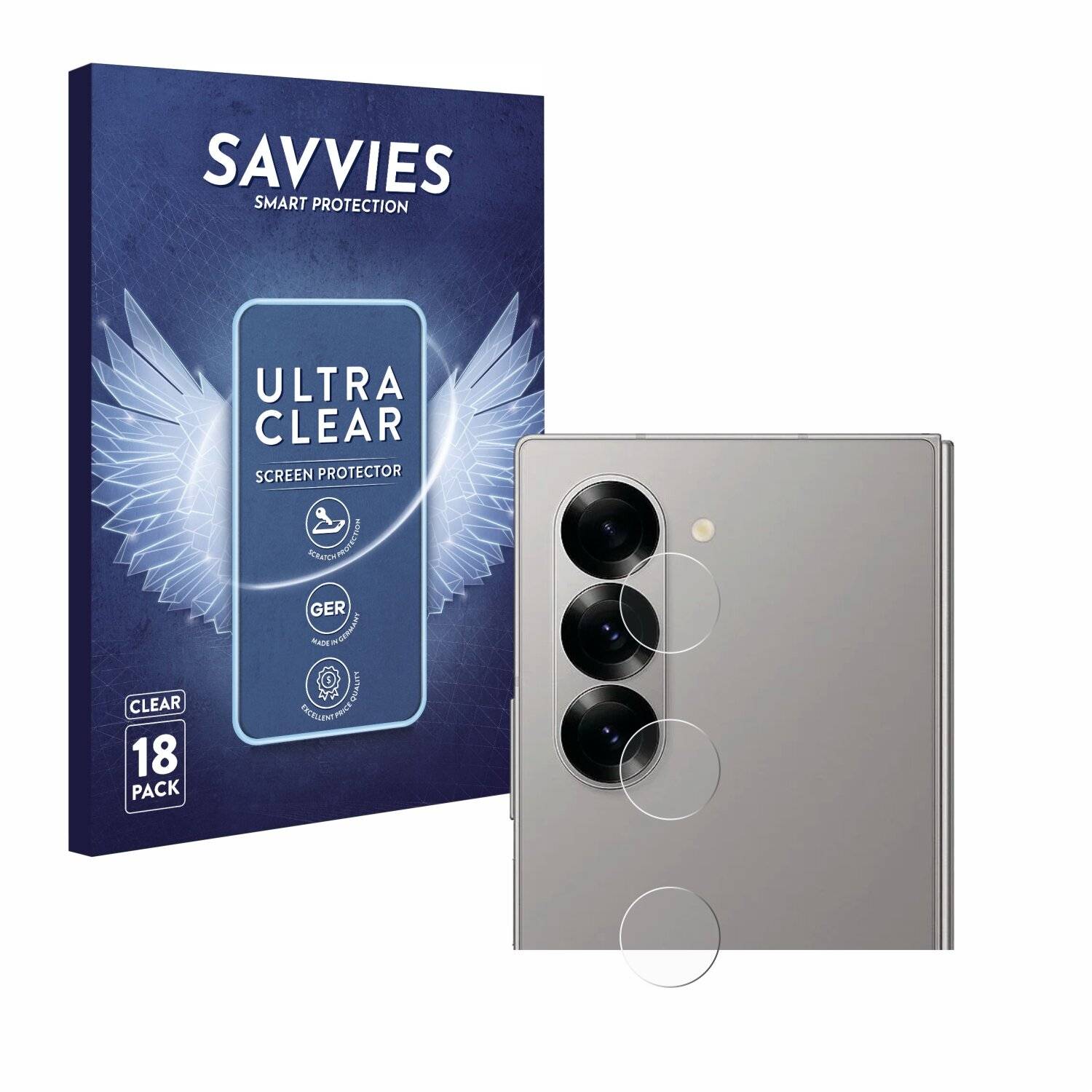 18x Savvies Displayschutz-Folie für Samsung Galaxy Z Fold 6 5G (NUR