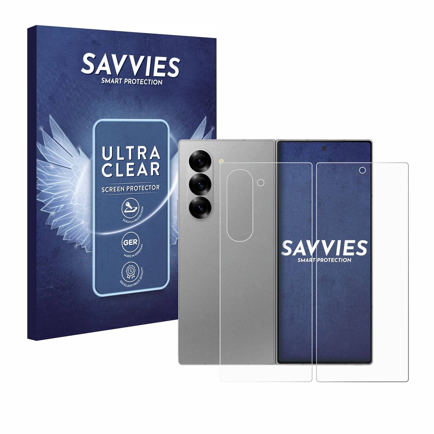 18x Savvies Displayschutz-Folie für Samsung Galaxy Z Fold 6 5G