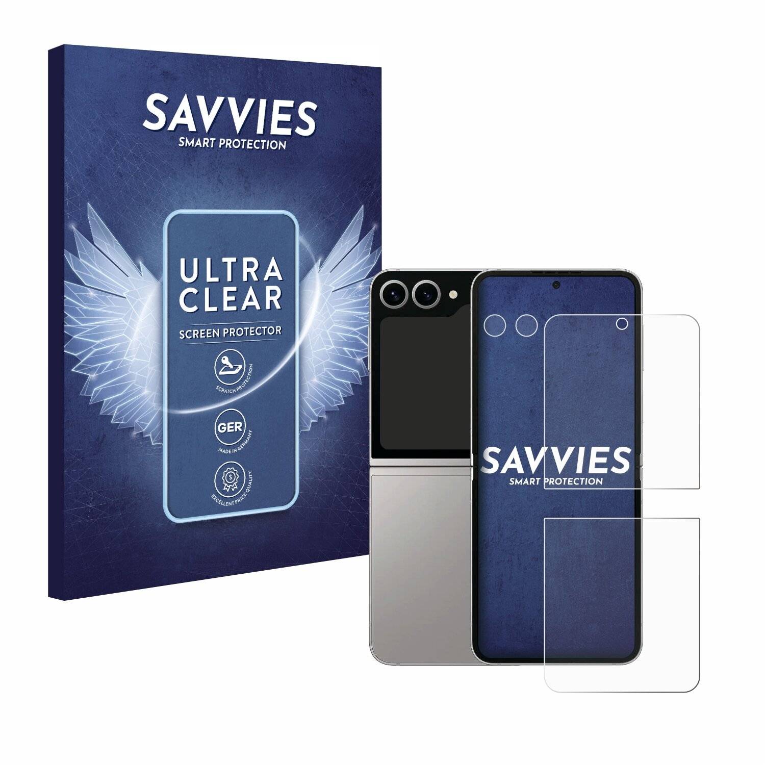 18x Savvies Displayschutz-Folie für Samsung Galaxy Z Flip6
