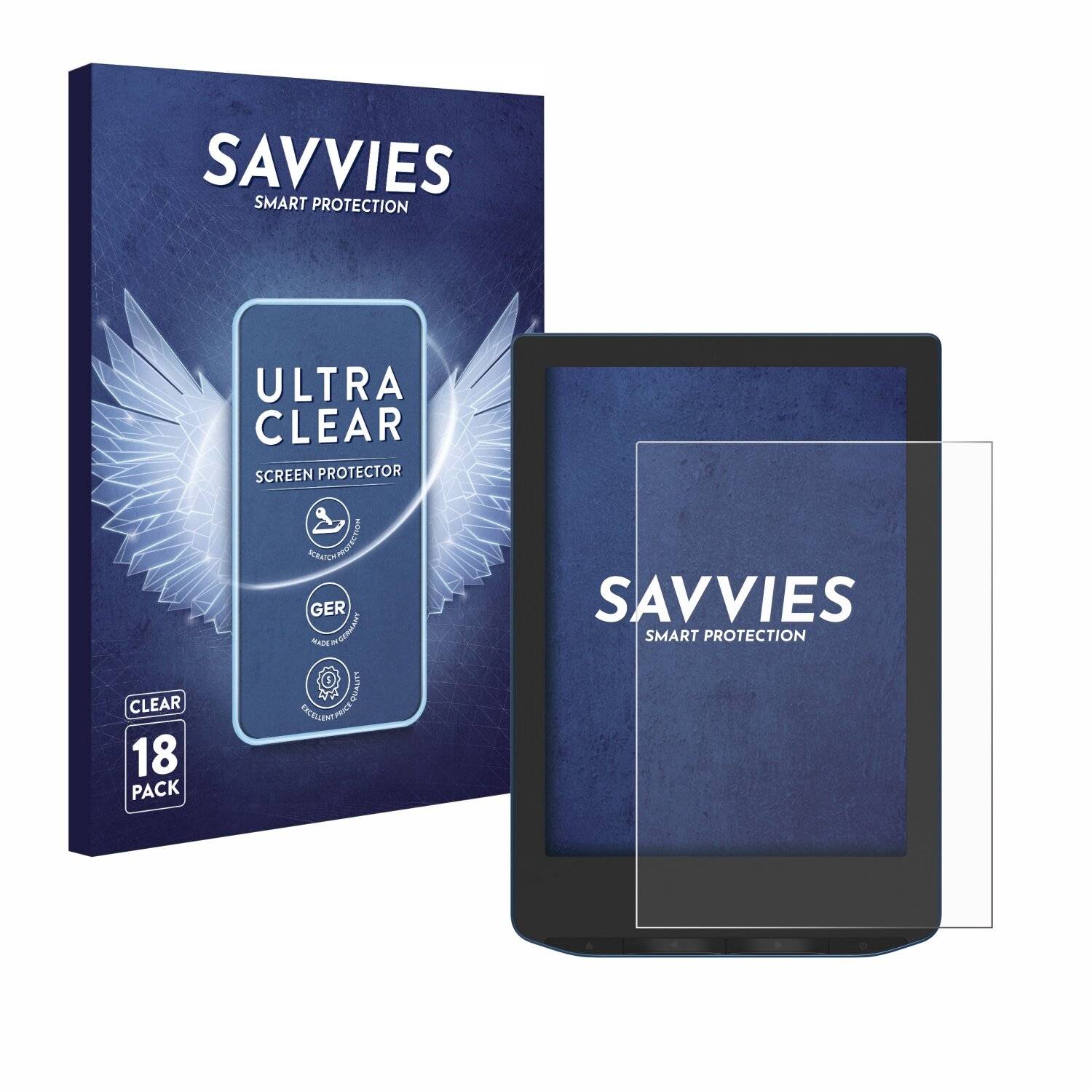 18x Savvies Displayschutz-Folie für PocketBook Verse Pro