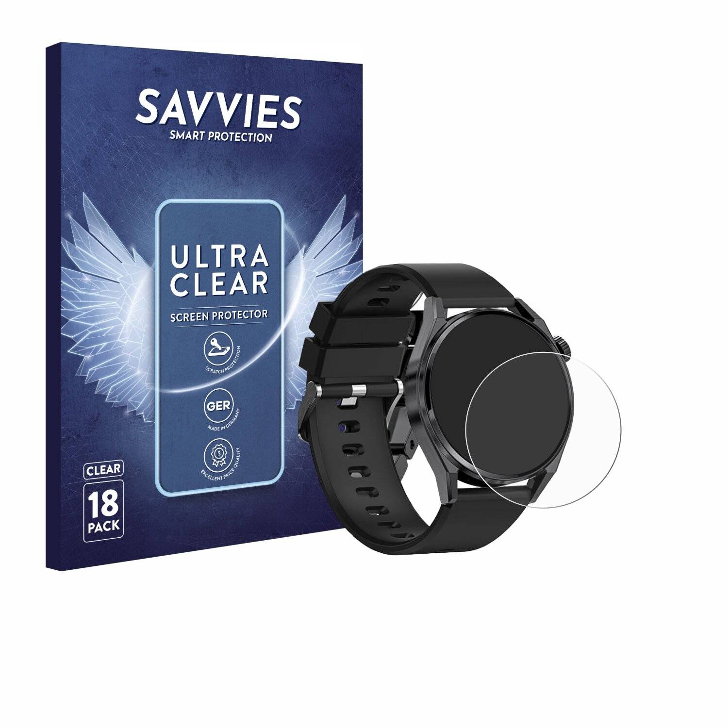 18x Savvies Displayschutz-Folie für LIGE ASD-ST15