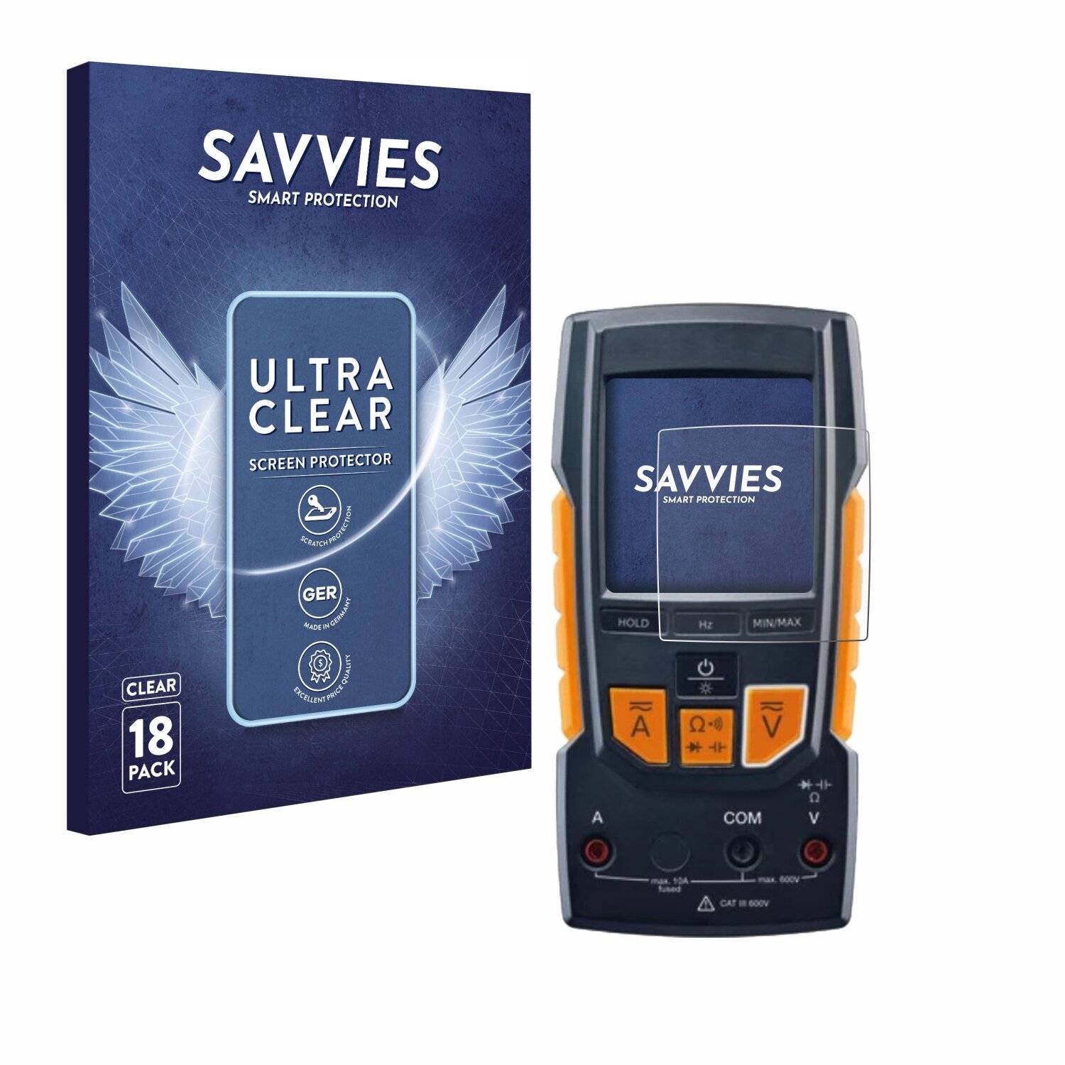 18x Savvies Displayschutz-Folie für Testo