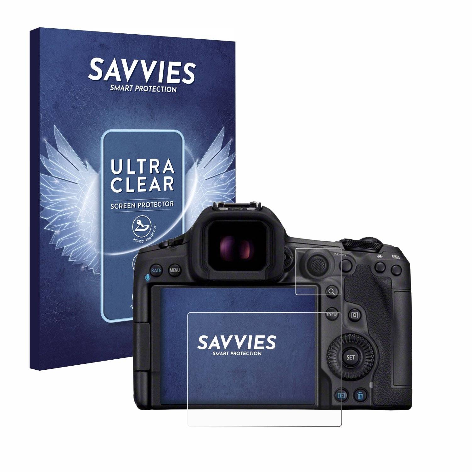 18x Savvies Displayschutz-Folie für Canon EOS R5 Mark