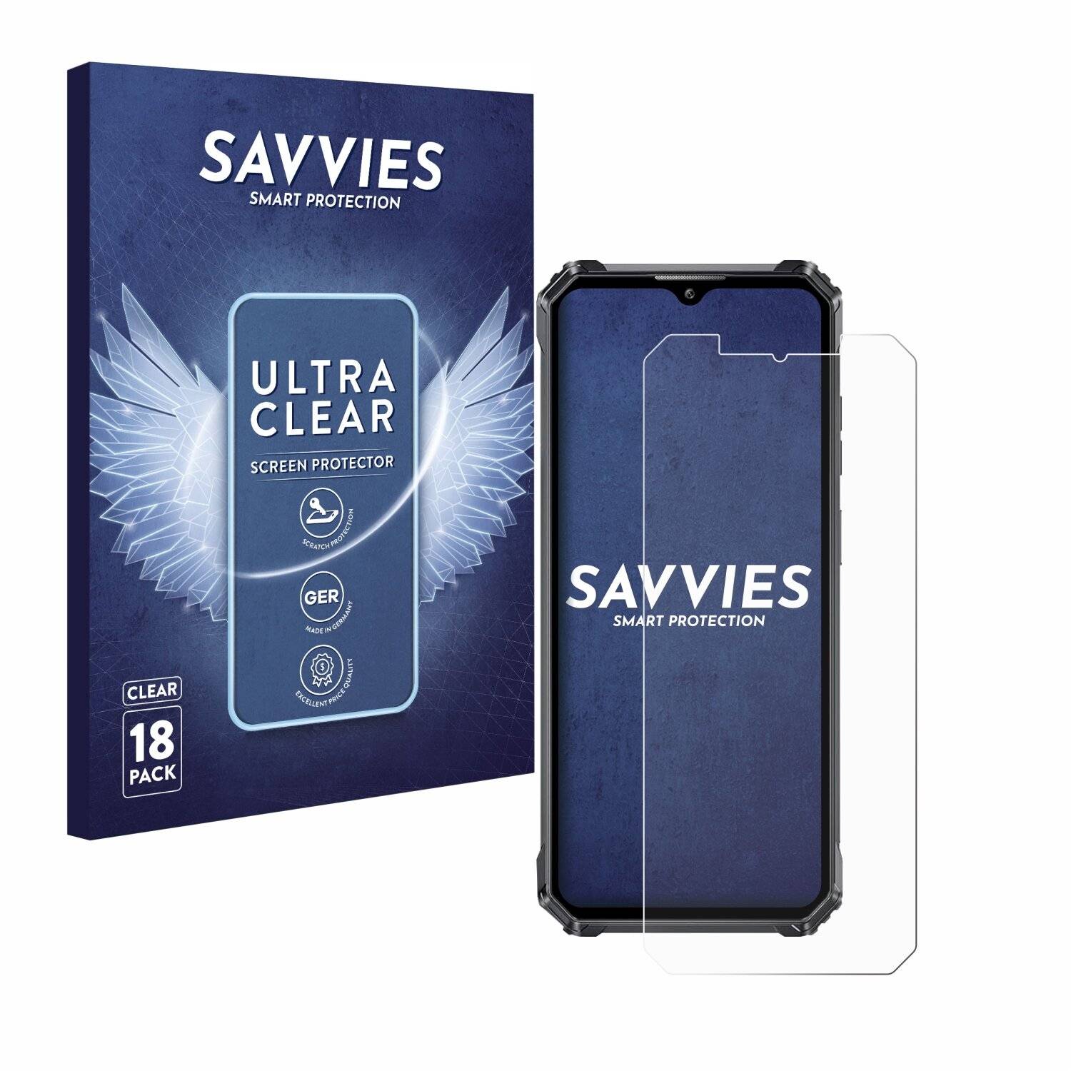 18x Savvies Displayschutz-Folie für Oukitel
