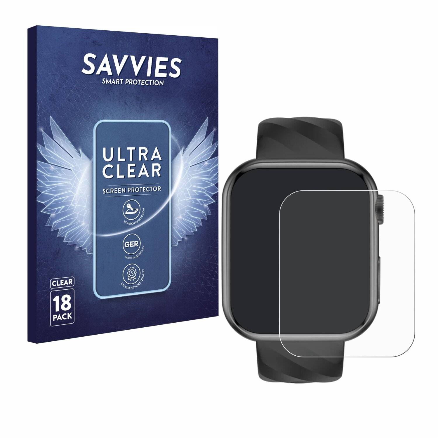 18x Savvies Displayschutz-Folie für Rogbid Rowatch