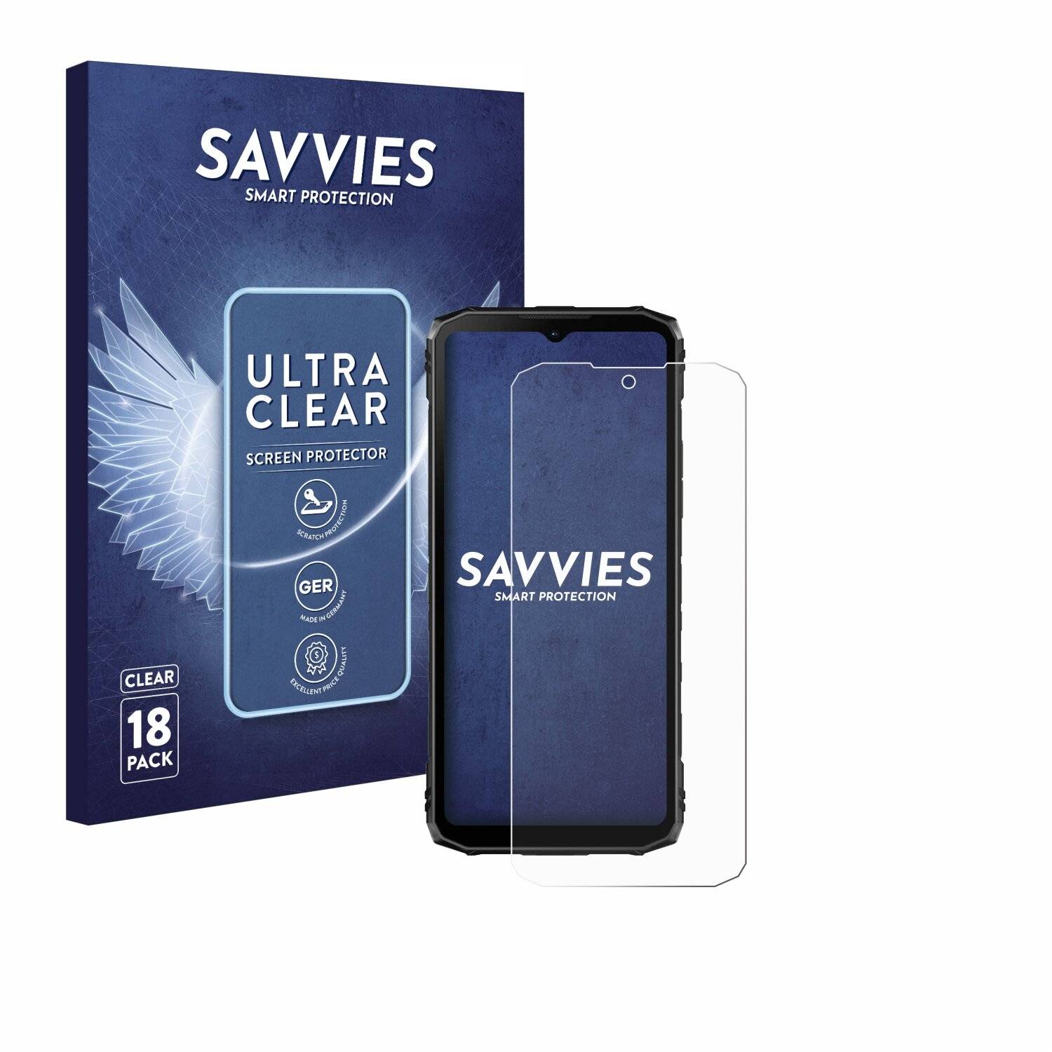 18x Savvies Displayschutz-Folie für Doogee Blade 10