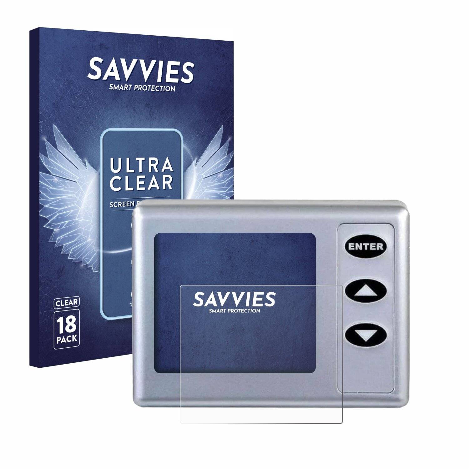 18x Savvies Displayschutz-Folie für Nasa Marine Instruments Cruiser Wind V2 Speed &