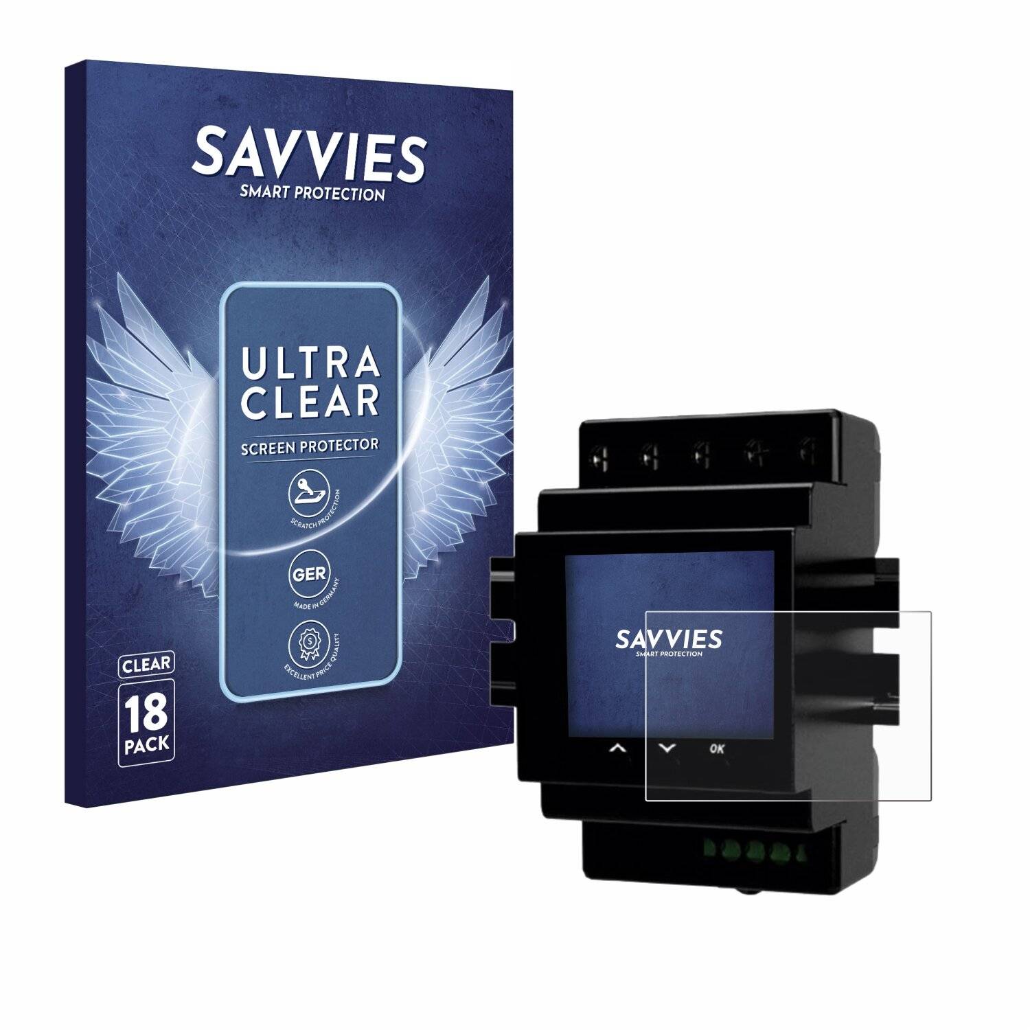 18x Savvies Displayschutz-Folie für Shelly Pro